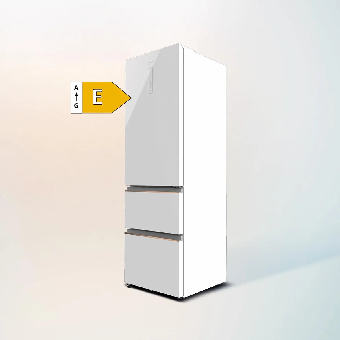 Cecotec Lodówka Francuskie Drzwi 400 L Bolero Coolmarket Combi Fd 400 White Glass E Nofrost Total System Multi Airflow Cicha sprężarka inwerterowa