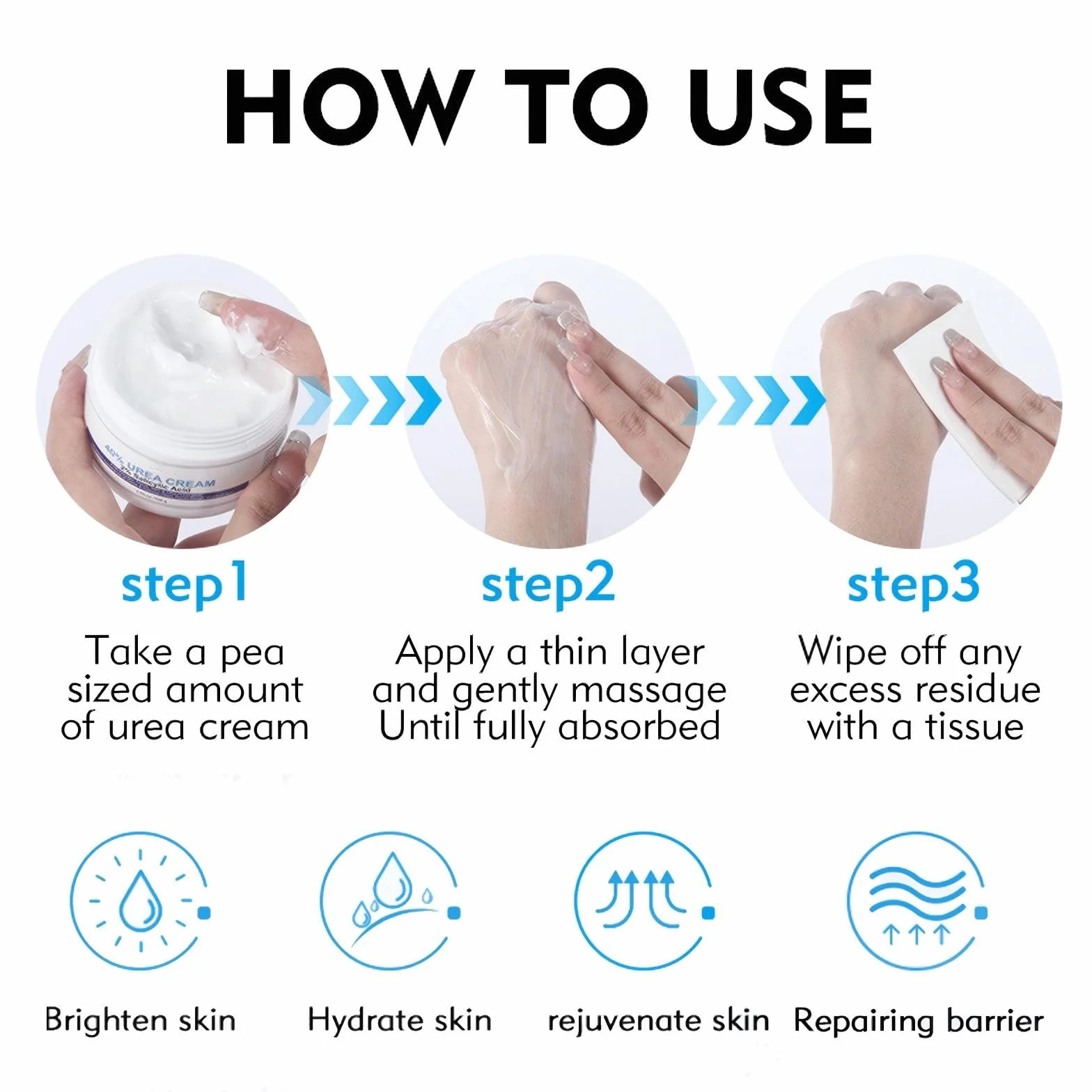 Urea Cream 2 szt. 40% krem mocznikowy, peeling i maść na pęknięcia, nawilżający, do dłoni, stóp, twarzy i ciała, usuwa obumarły naskórek