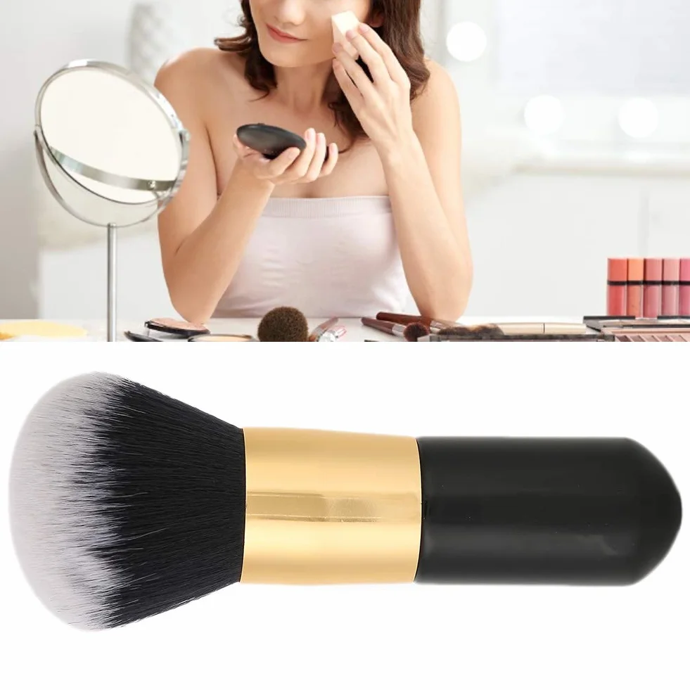 Große, lose Puderbürste, weiches, langes Haar Rouge Foundation Brush Nass Trocken Kosmetikwerkzeug für das tägliche Make up Polierrot Hervorheben der Kontureinstellung Lose Pudermischung