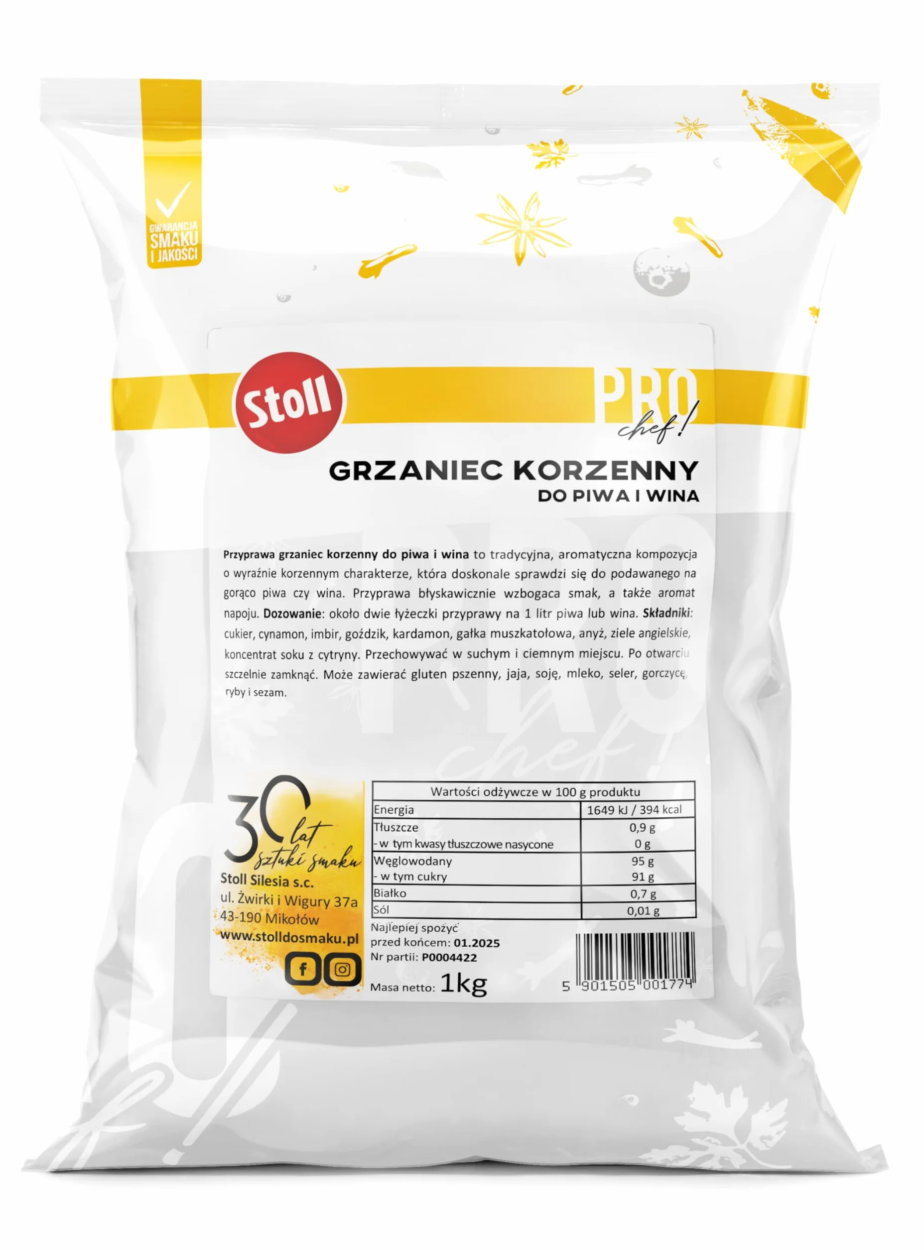 Przyprawa Grzaniec korzenny do piwa i wina Stoll PRO Chef