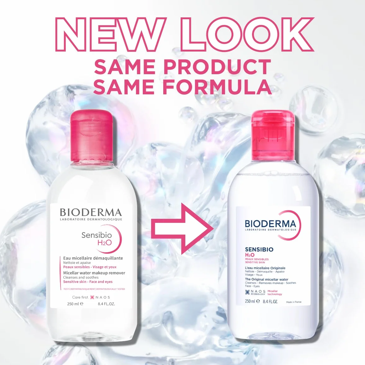 Bioderma, Sensibio H2O Solution Micellaire Peaux Sensibles 250 Ml, Woda Micelair., Wielobarwny, U, Unisex-Adult.