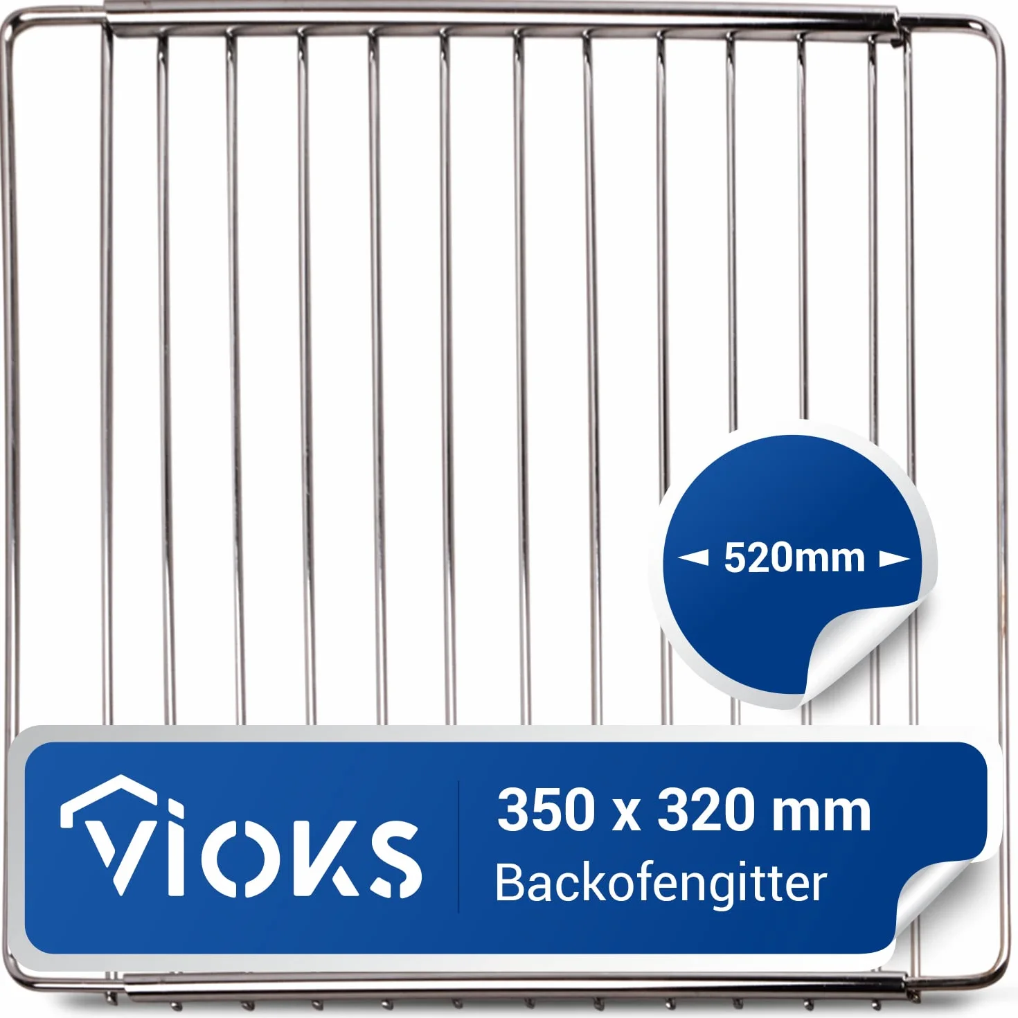 VIOKS Wysuwana kratka do piekarnika 350/520mm x 320mm ze stali nierdzewnej Regulowana
