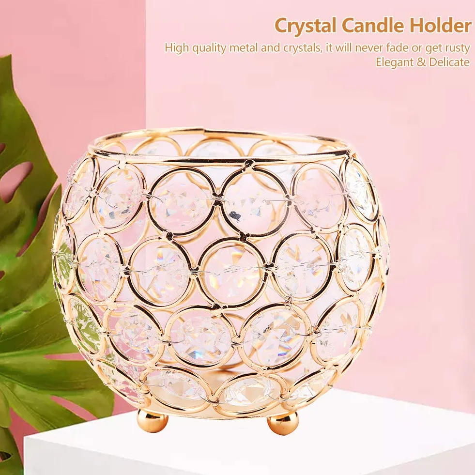 aqxreight Świecznik Silver Wote Tealight Candle Holders Gold