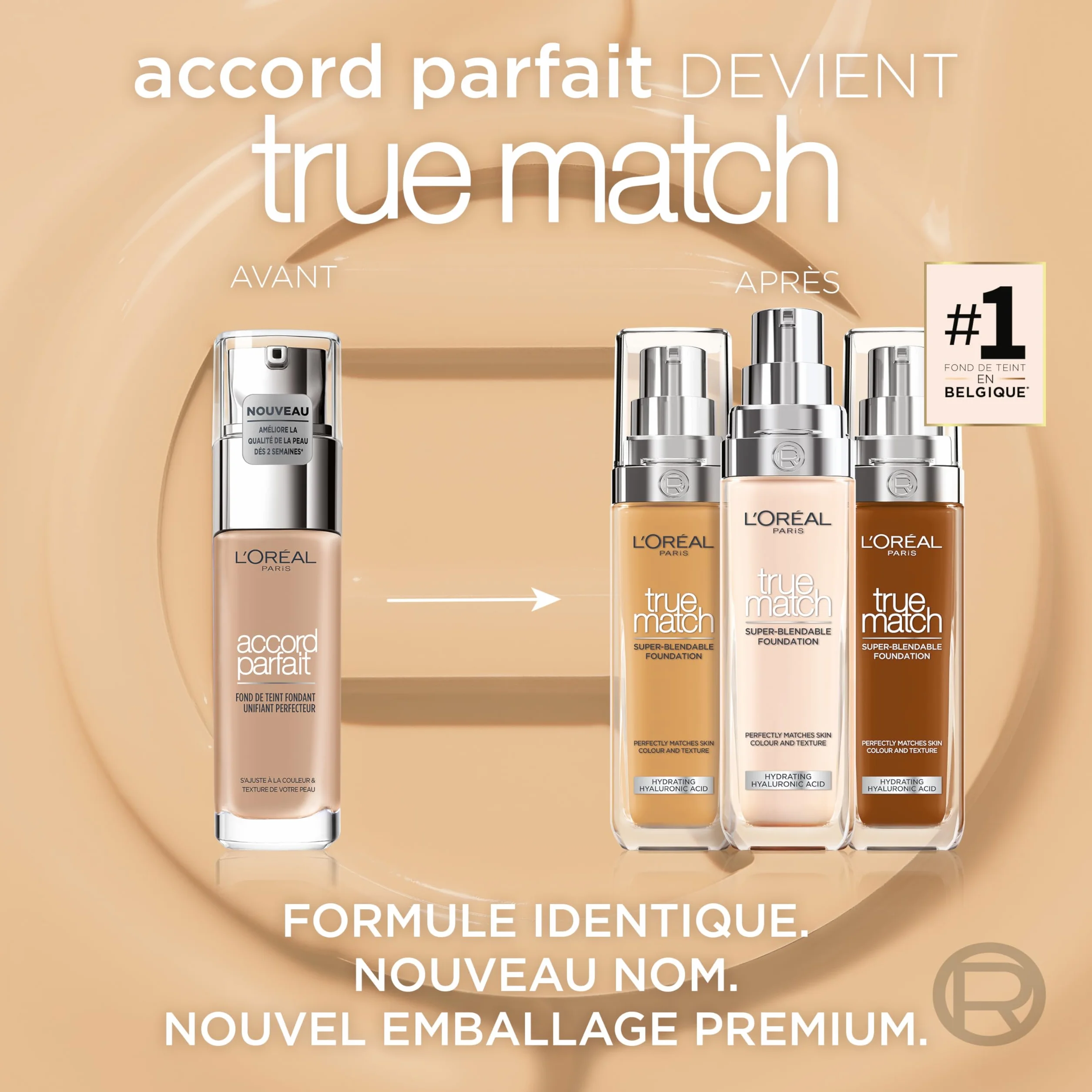L'Oréal Paris True Match trwały podkład do twarzy w płynie, pielęgnujący z kwasem hialuronowym, SPF 17, 3.D/3.W Golden Beige, 30 ml