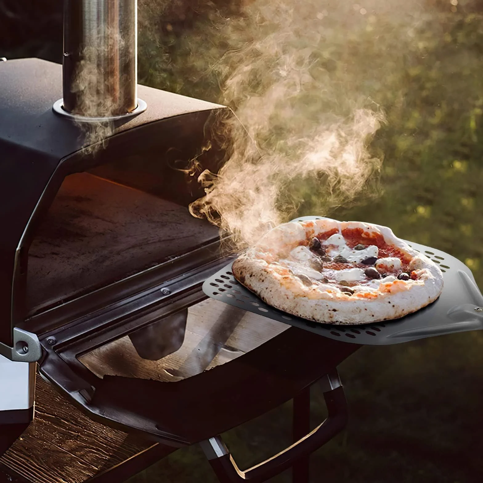 G.a HOMEFAVOR prostokątna łopatka do pizzy 35,5 cm, twarda anodowana aluminiowa