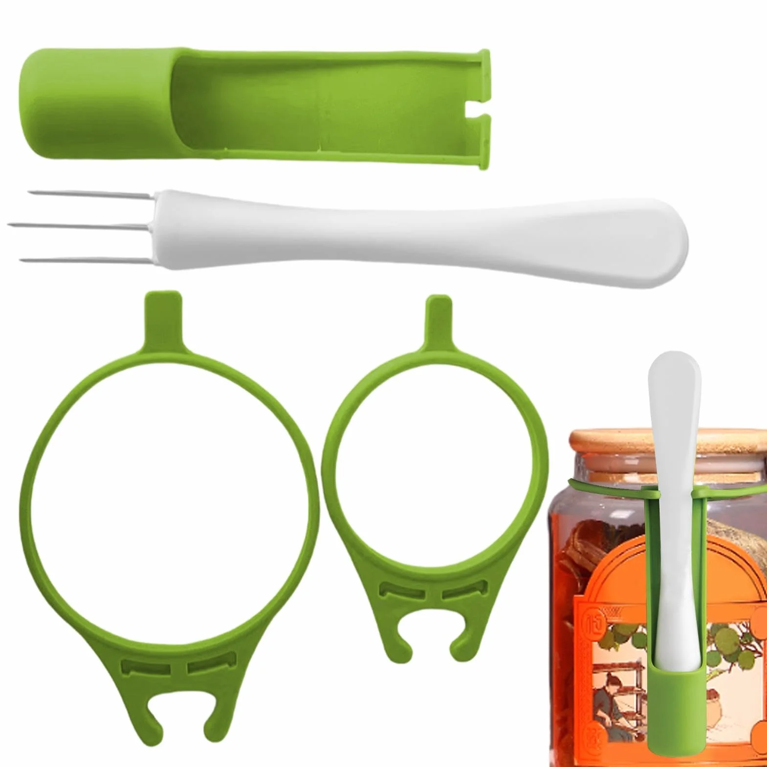 Pickle Grabber | Pickle Pickle,Wielofunkcyjny widelec do zbierania owoców | Zaciski do papryki oliwkowej ze stali nierdzewnej, unikalne gadżety kuchenne, narzędzie do chwytania