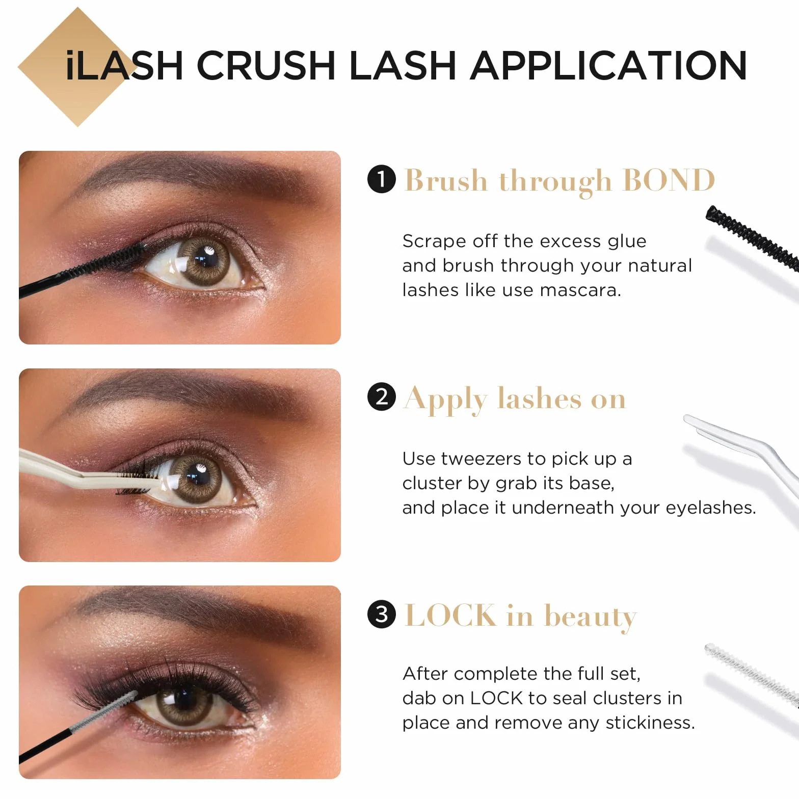 LASHVIEW Lash Bond and Seal, Cluster Lash Glue Strong Gentle Comfortable Lash Adhesive for All Day Wear Latex-Free Suitable for Sensitive Eyes Eyelashes Glue Waterproof