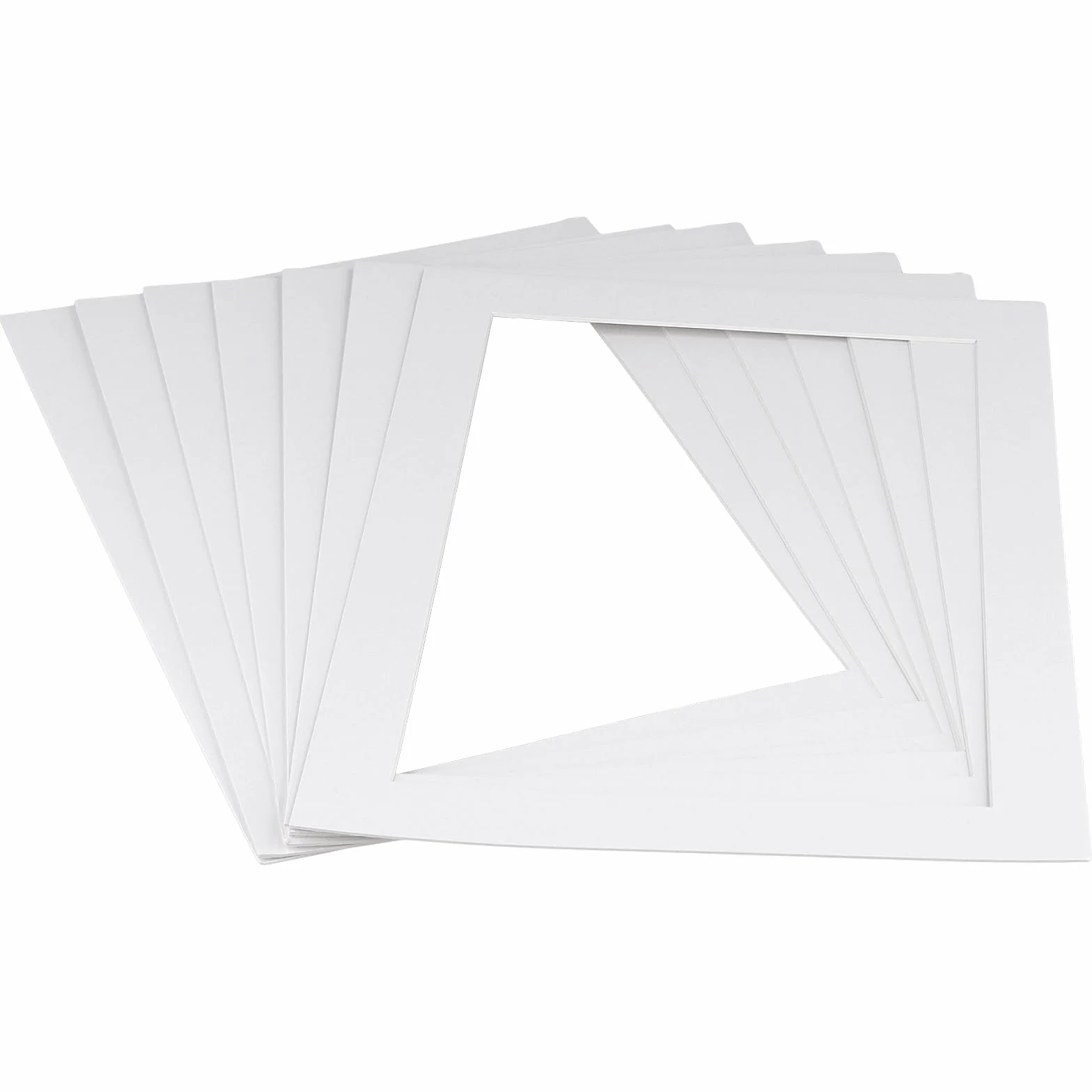 Białe passe-partout kartonowe A4 16x24,7 cm ramki do obrazów zestaw 40 sztuk
