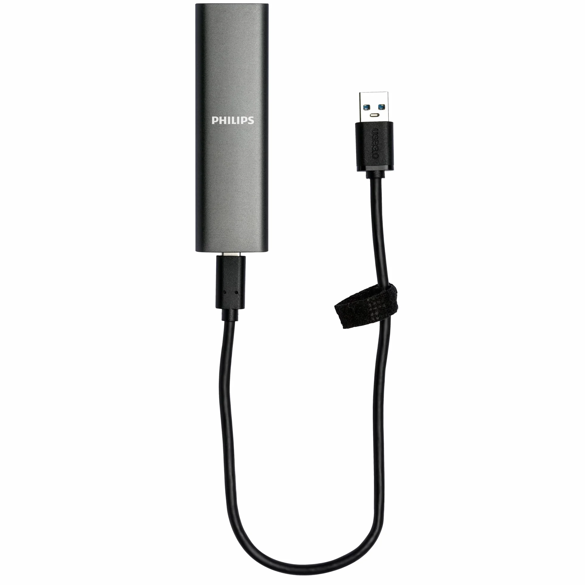 PHILIPS Przenośny zewnętrzny dysk SSD 250 GB - Ultra Slim SATA Ultra Speed USB-C - USB, Odczyt do 540 MB/s, zapis do 540 MB/s, aluminium