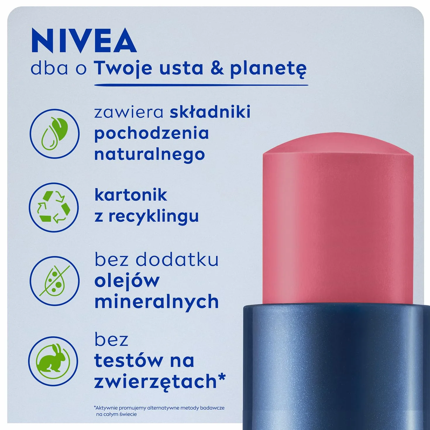 NIVEA Pielęgnująca pomadka do ust Caring Beauty 3w1 Rose 4,8 g