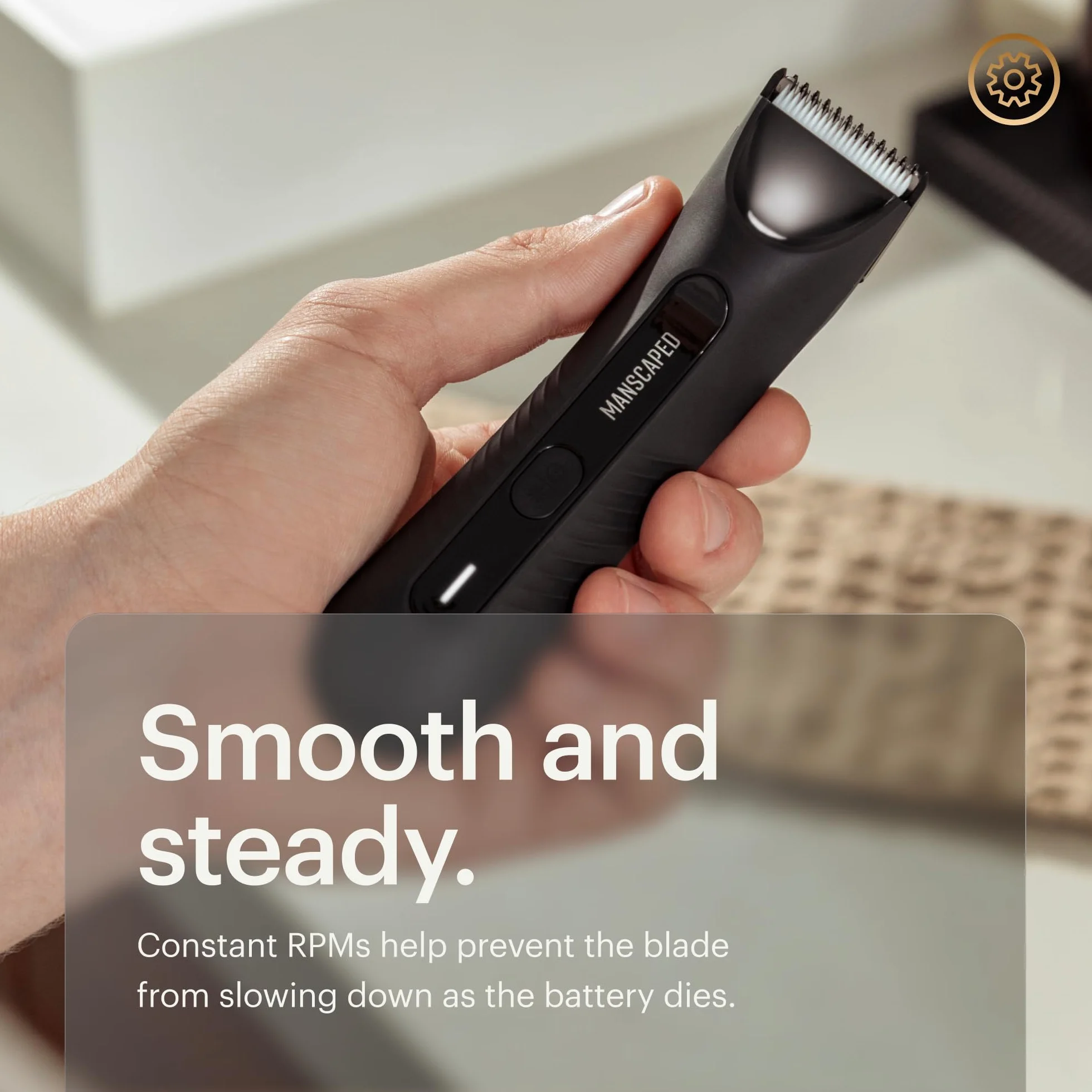 MANSCAPED® The Lawn Mower® 3.0 PLUS Trymer do pachwin i ciała – Zaktualizowane ostrze trymera SkinSafe®, Wodoodporna maszynka do golenia, Akumulator USB-C, Bezprzewodowa golarka męska z kulką