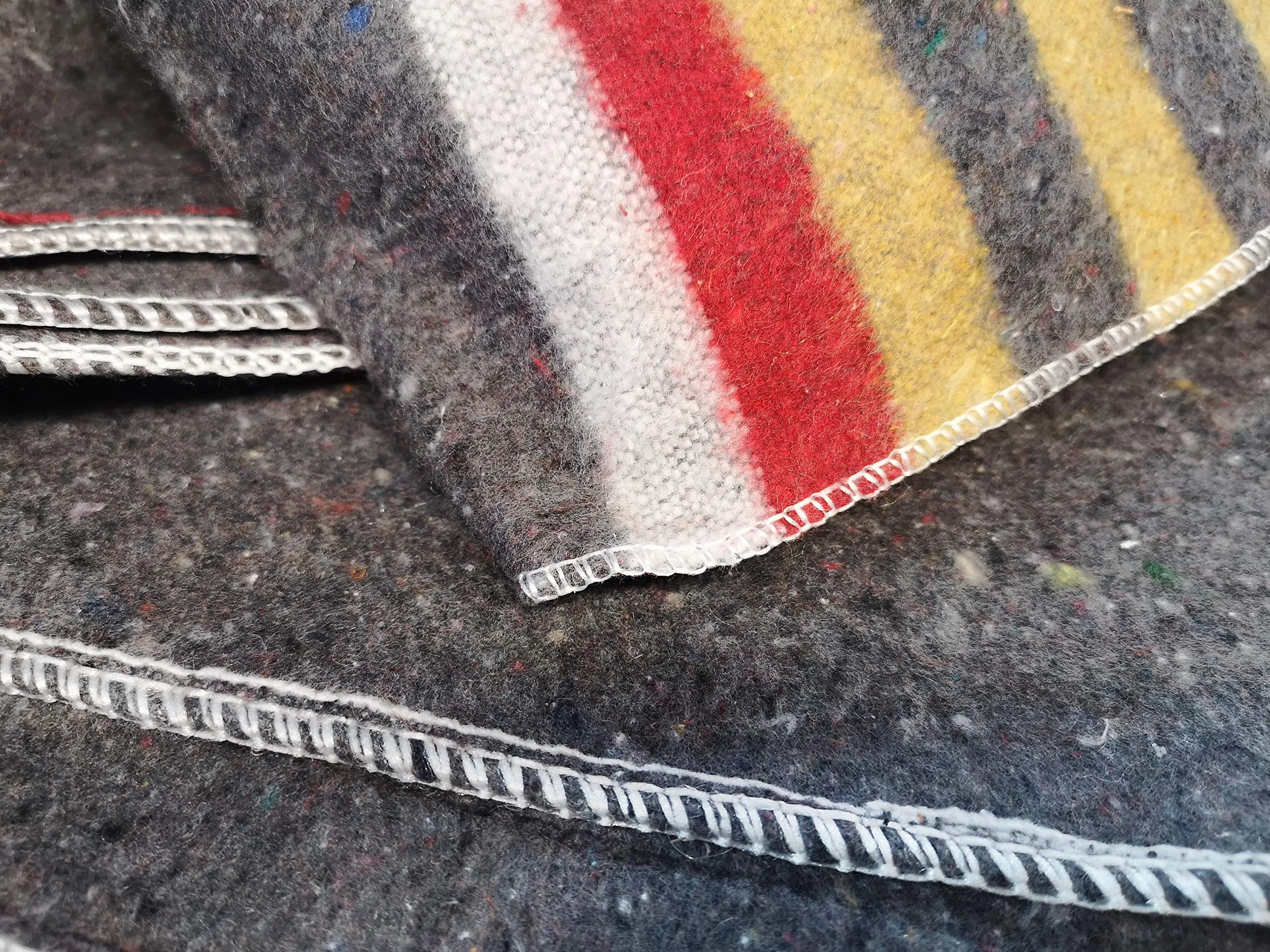 Zestaw koców do przeprowadzki 10 sztuk 150x200 cm czerwone niebieskie paski