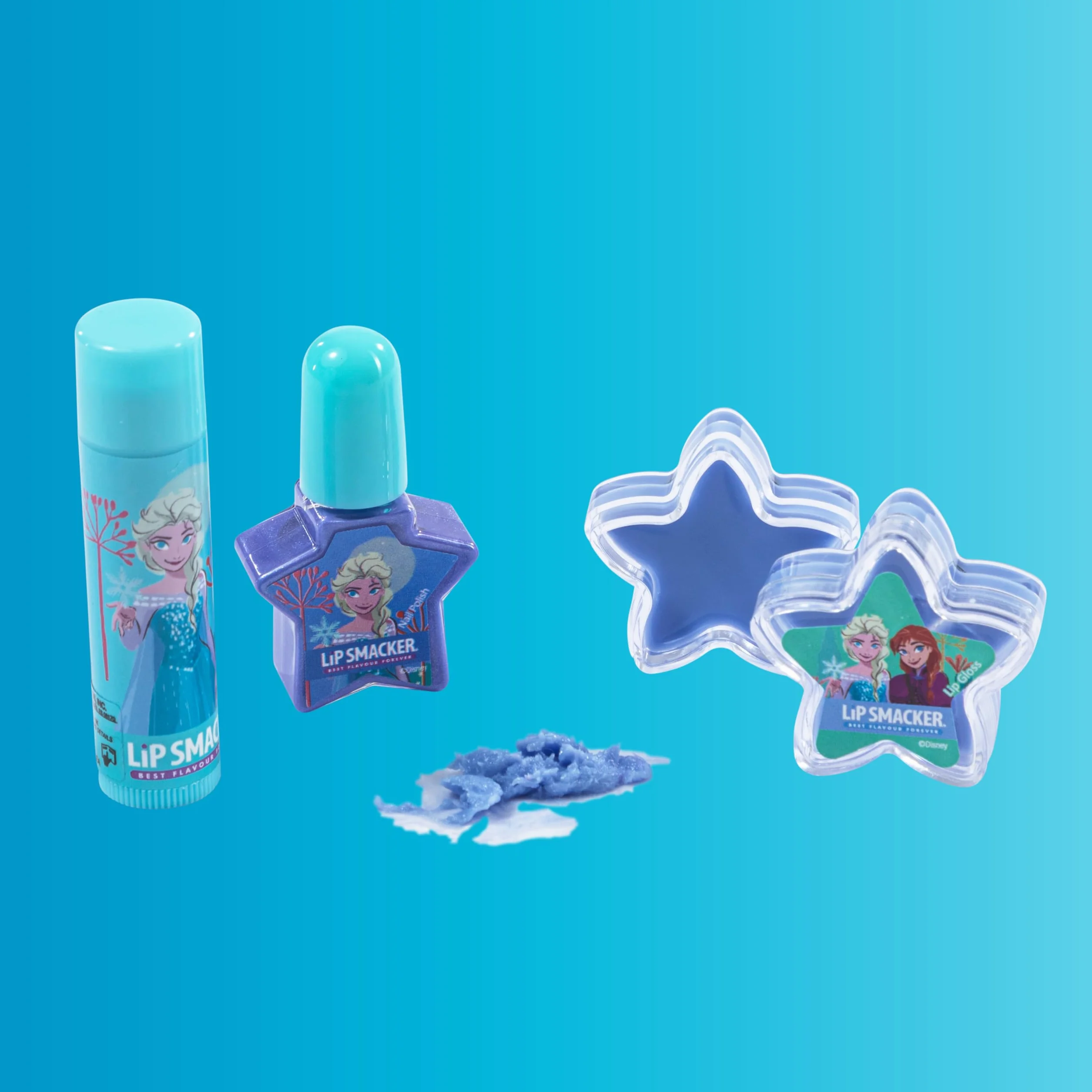 Lip Smacker Frozen Blockbuster zestaw do makijażu z balsamem do ust i błyszczykiem, kremami i lakierem do paznokci dla idealnego wyglądu księżniczki, w zestawie akcesoria