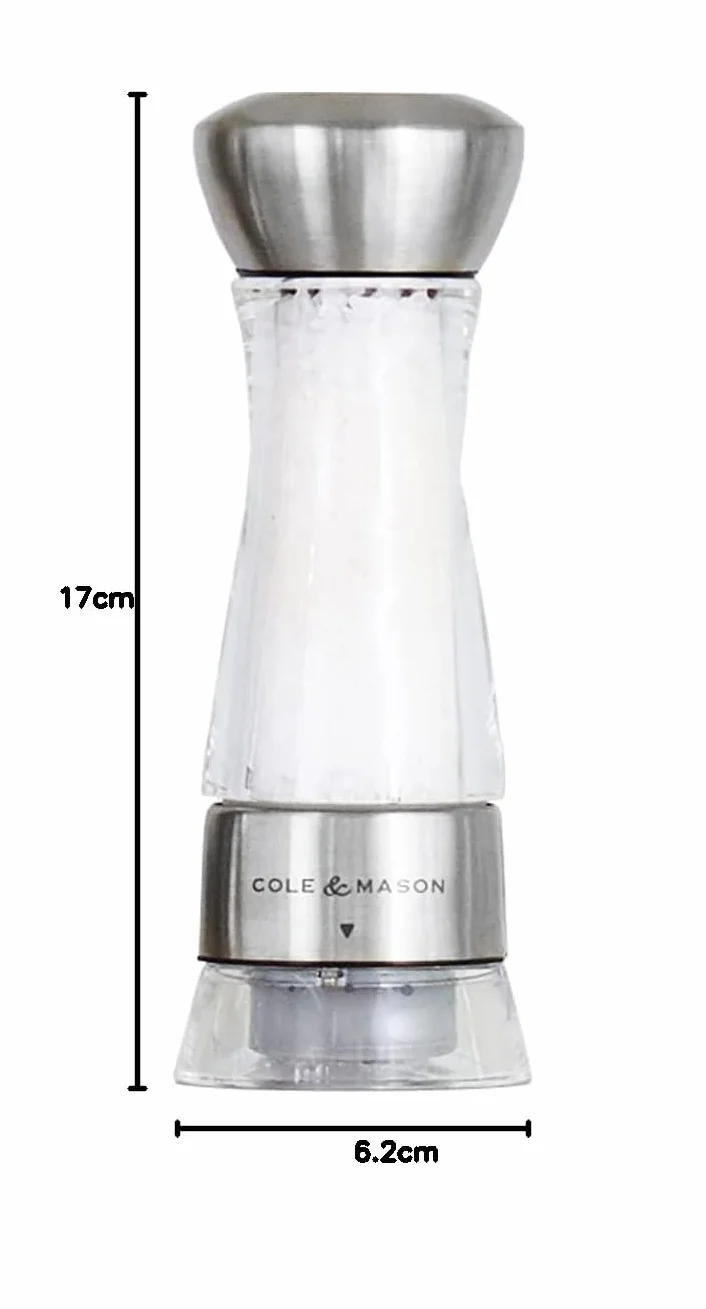 Cole & Mason Windermere młynek do soli Gourmet Precision+ stal nierdzewna/akryl 165 mm