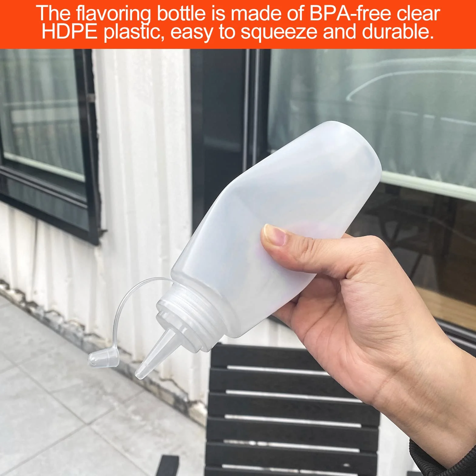 Gvolatee Squeeze Bottle 240 ml plastiku biały 4pcs