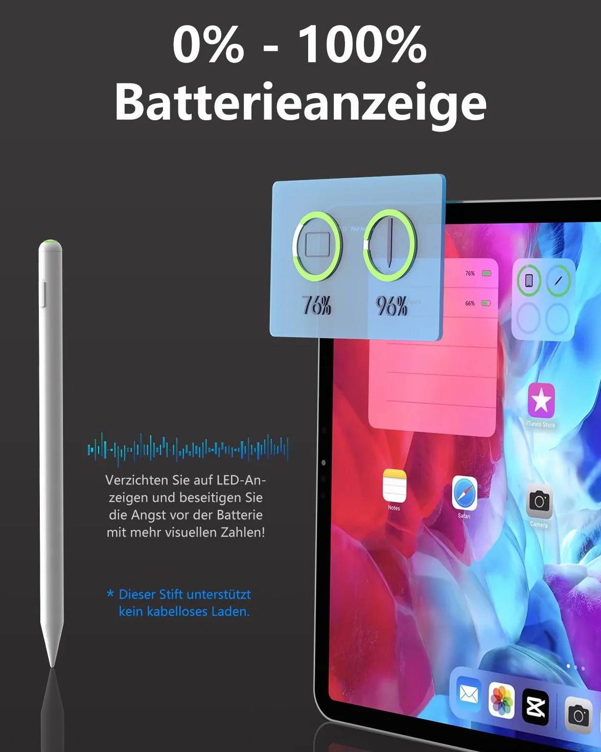 6 sztuk zamiennych końcówek kompatybilnych z iPencil Pro, Apple Pencil Pro, Apple Pencil 2. generacji, Apple Pencil 1. generacji, Apple Pencil USB-C (Biały)