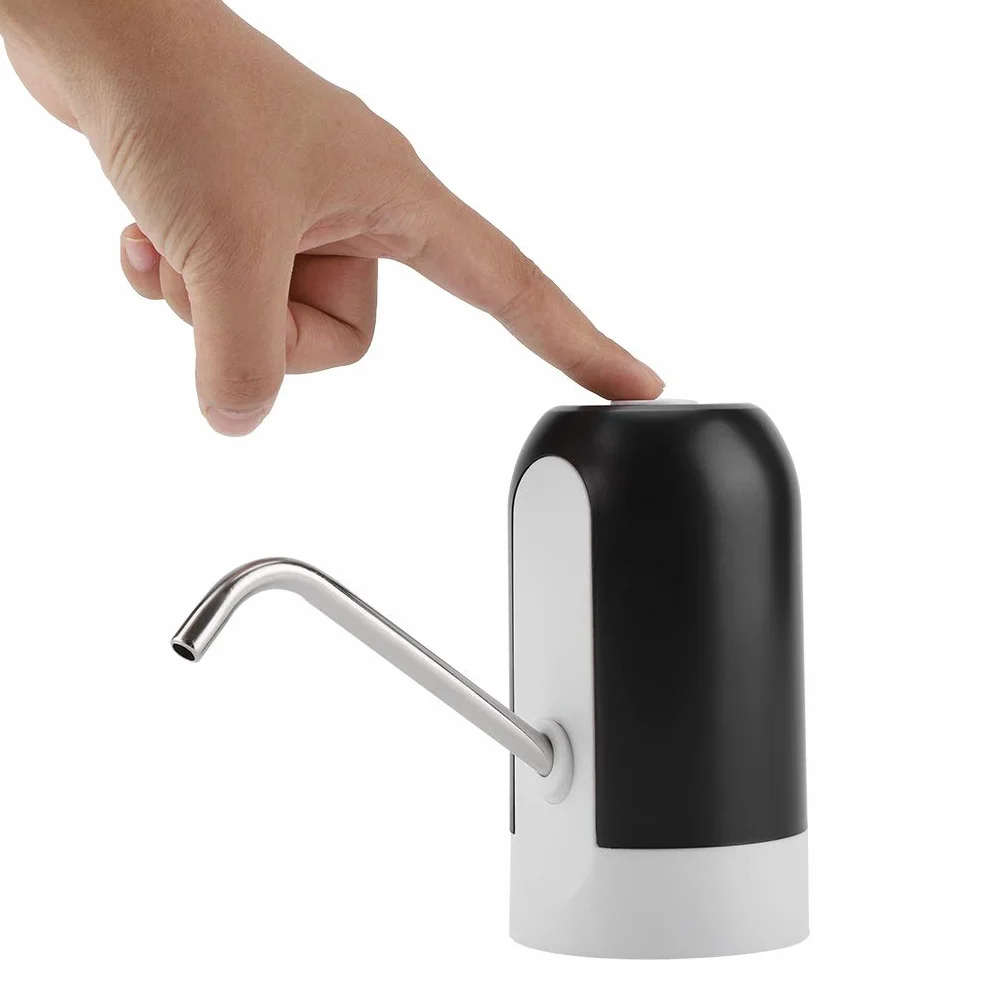 Pompa do butelek na wodę, ładowanie przez USB, pompa wodna, możliwość ponownego ładowania, automatyczna pompa wody pitnej, przenośny elektryczny dozownik pompy wody LED do domu, biura, na kemping, do