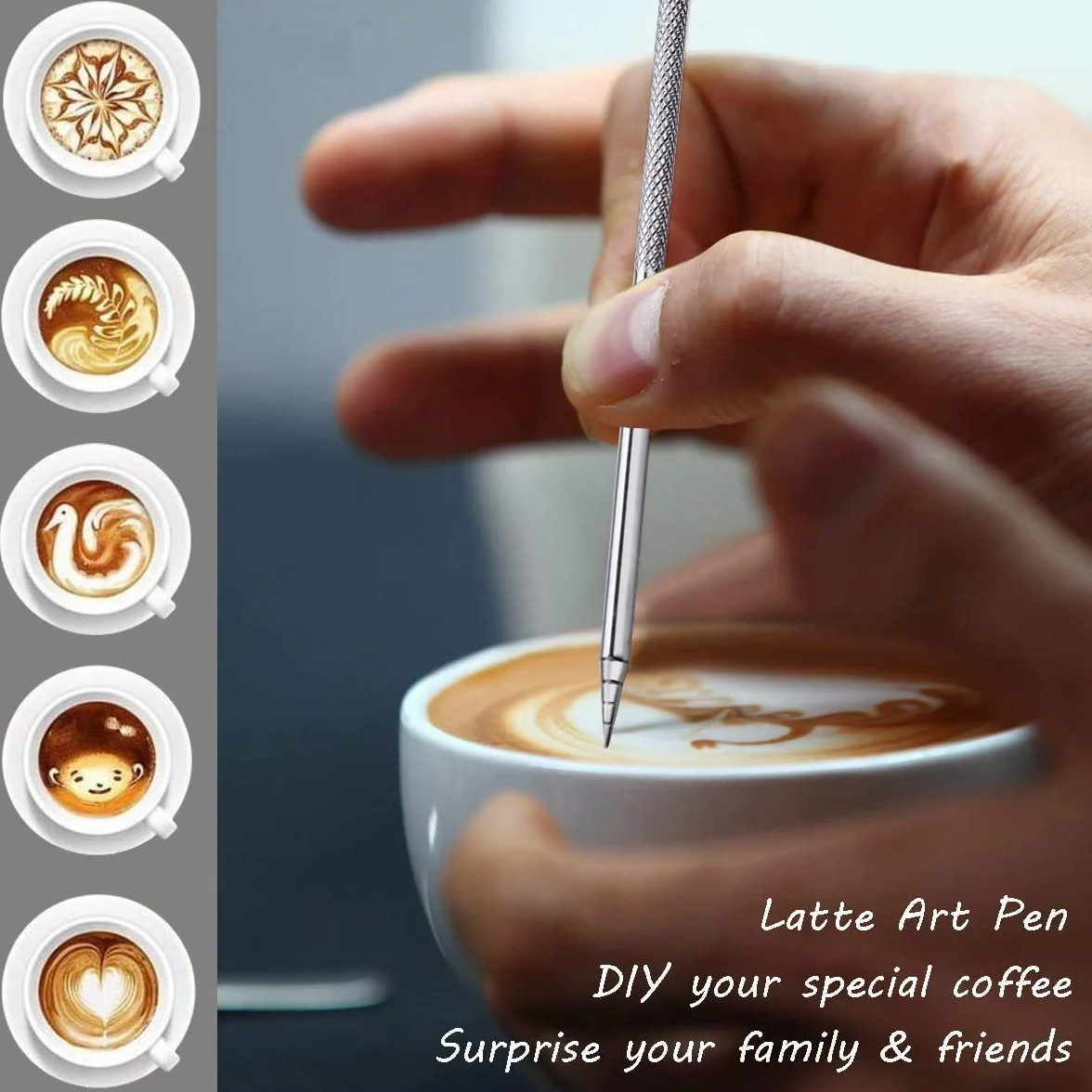 Dzbanek do kawy ze stali nierdzewnej 350 ml ręczny do spieniania mleka z podziałką barista