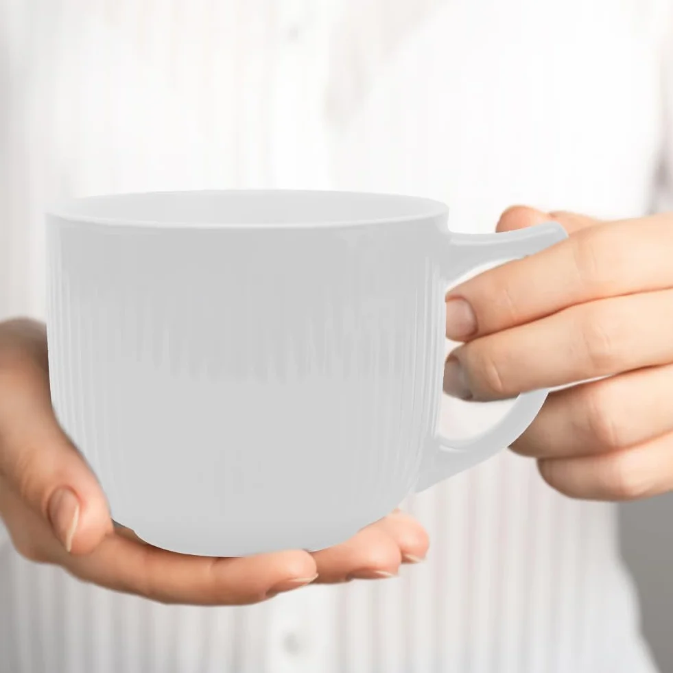 900 ml ceramiczna miska na zupę z uchwytem i pokrywką – idealna do Nongshim Ramen – duża waza do zupy do kuchni i stołu (biała)