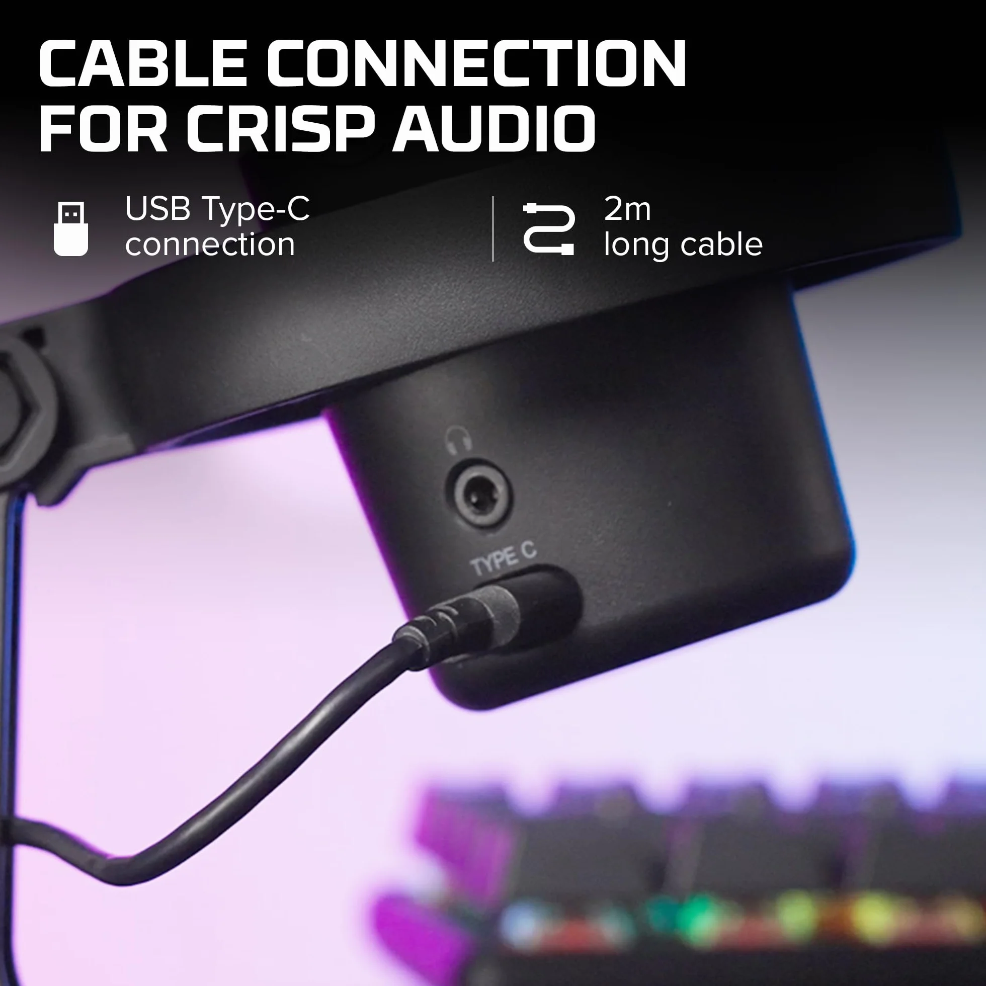 Hyperx Duocast 4P5E2AA Mikrofon, Czarny, ‎13 x 11 x 23 cm; 720 g