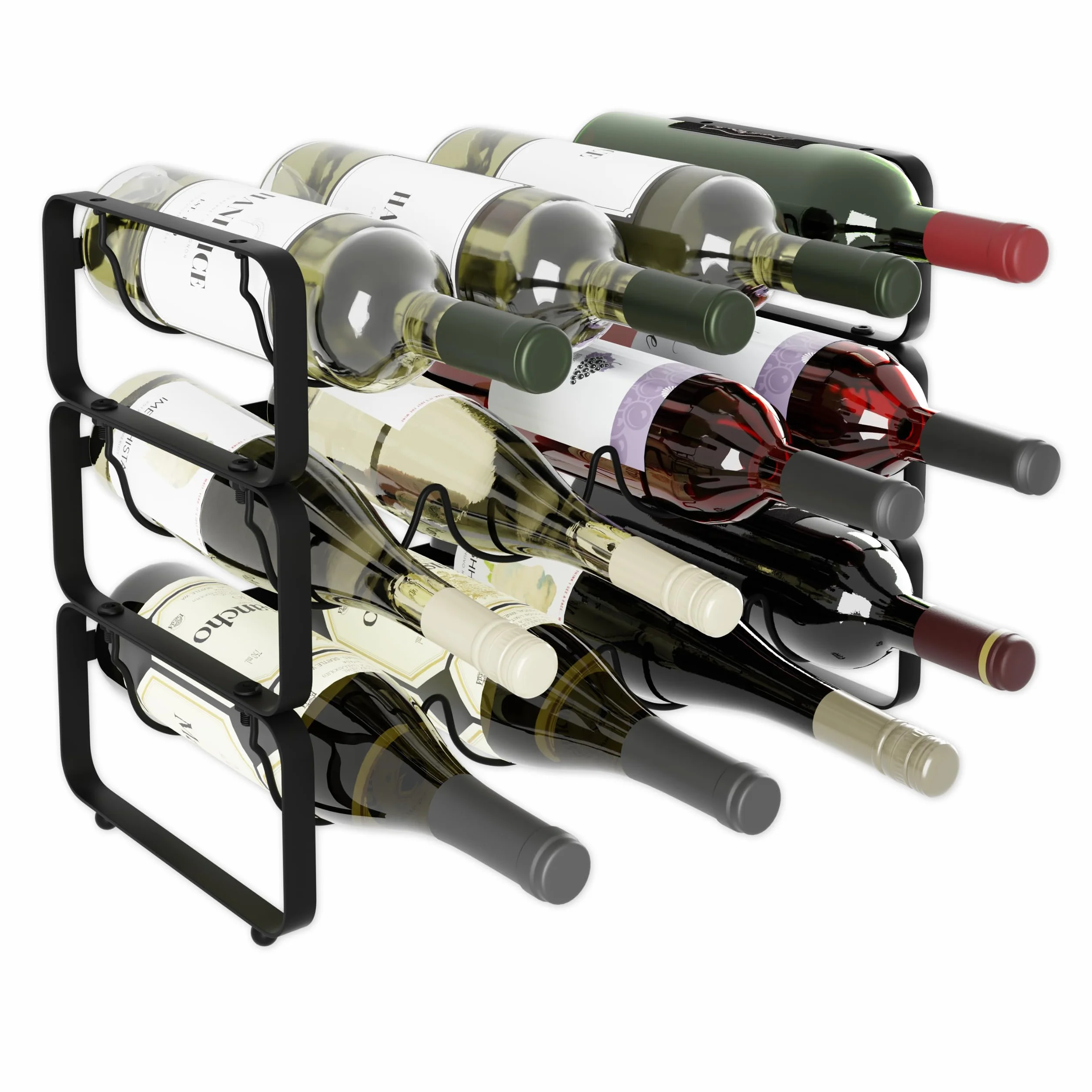 Lenmar LOFT metalowy regał na wino 40x28x20 cm 12 butelek