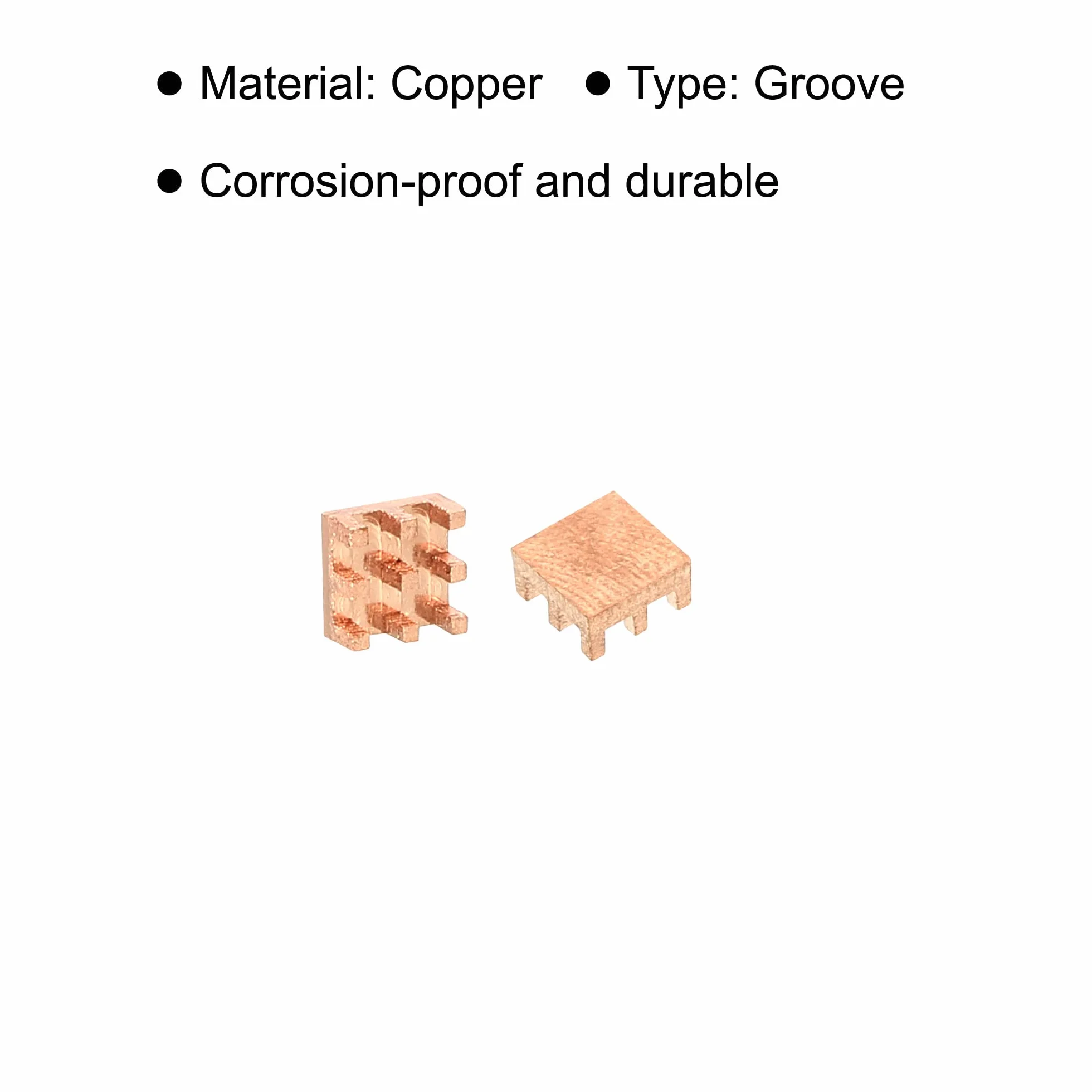 sourcing map 5 sztuk miedziane radiatory 6 x 6 x 3 mm z samoprzylepną podstawą do chłodzenia chipsetu IC