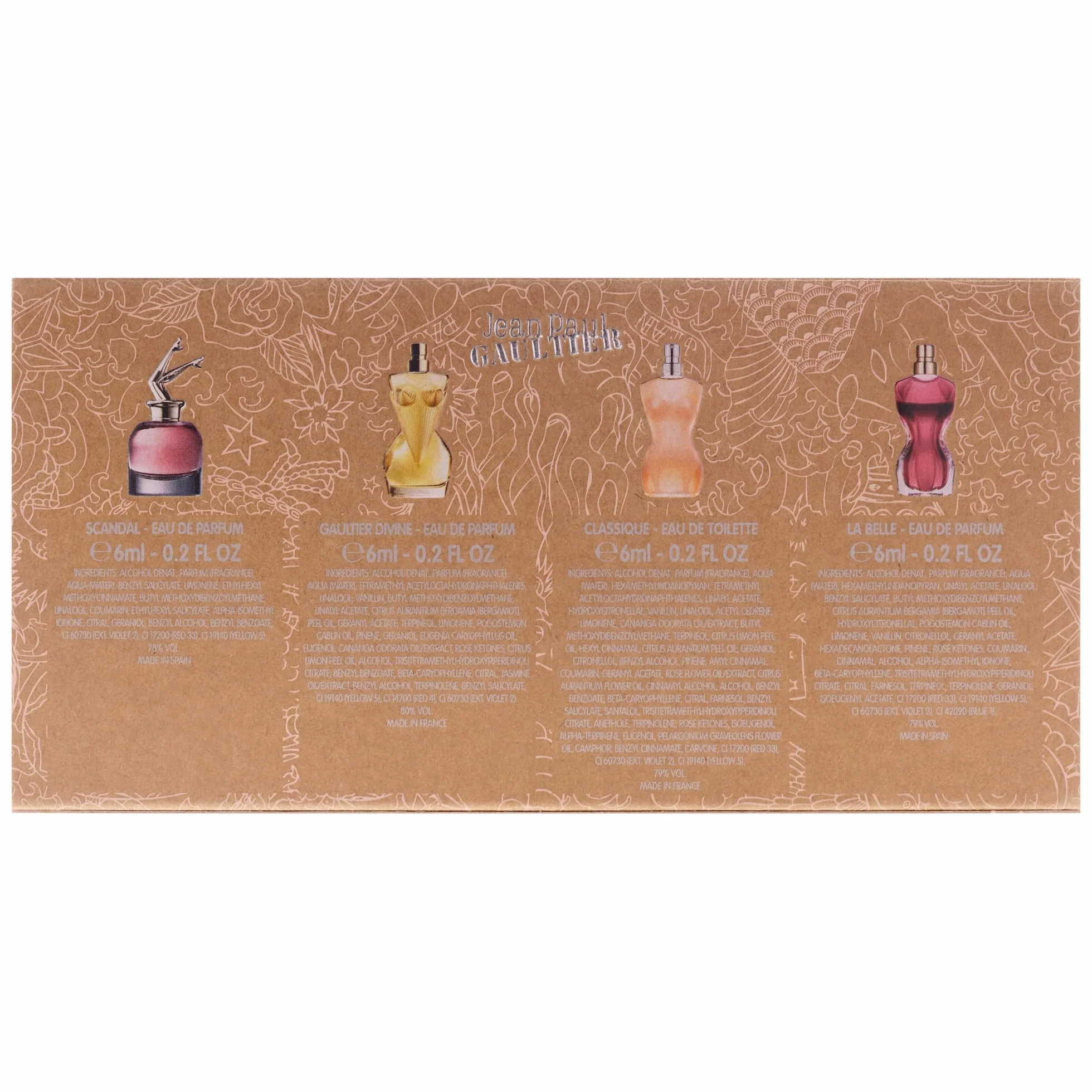 Jean Paul Gaultier Zestaw 4 miniaturek dla kobiet (La Belle, Scandal, Classique, Divine)