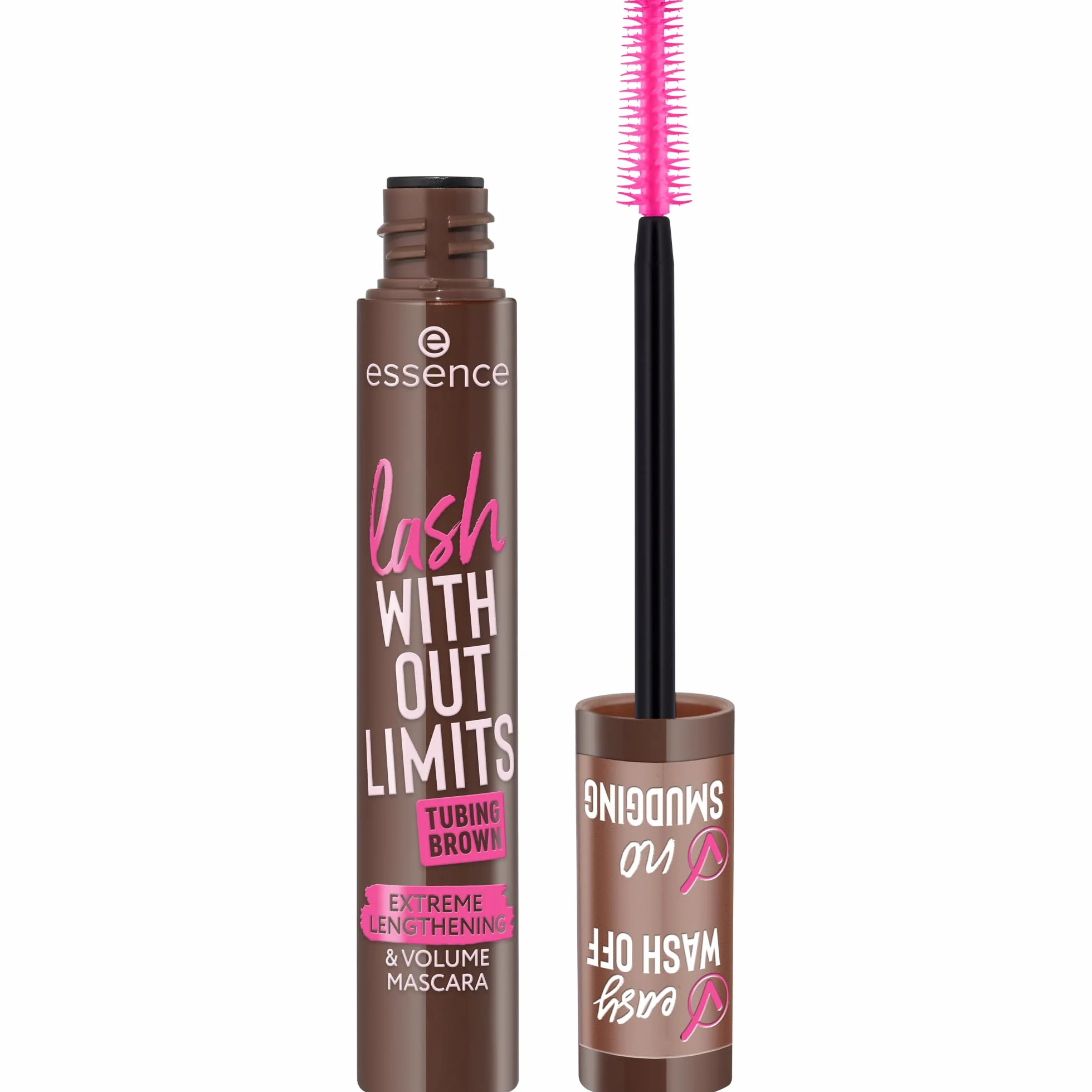 essence Brązowa maskara do rzęs lash WITHOUT LIMITS TUBING EXTREME LENGTHENING & VOLUME, zwiększenie objętości, wydłużanie (13ml)