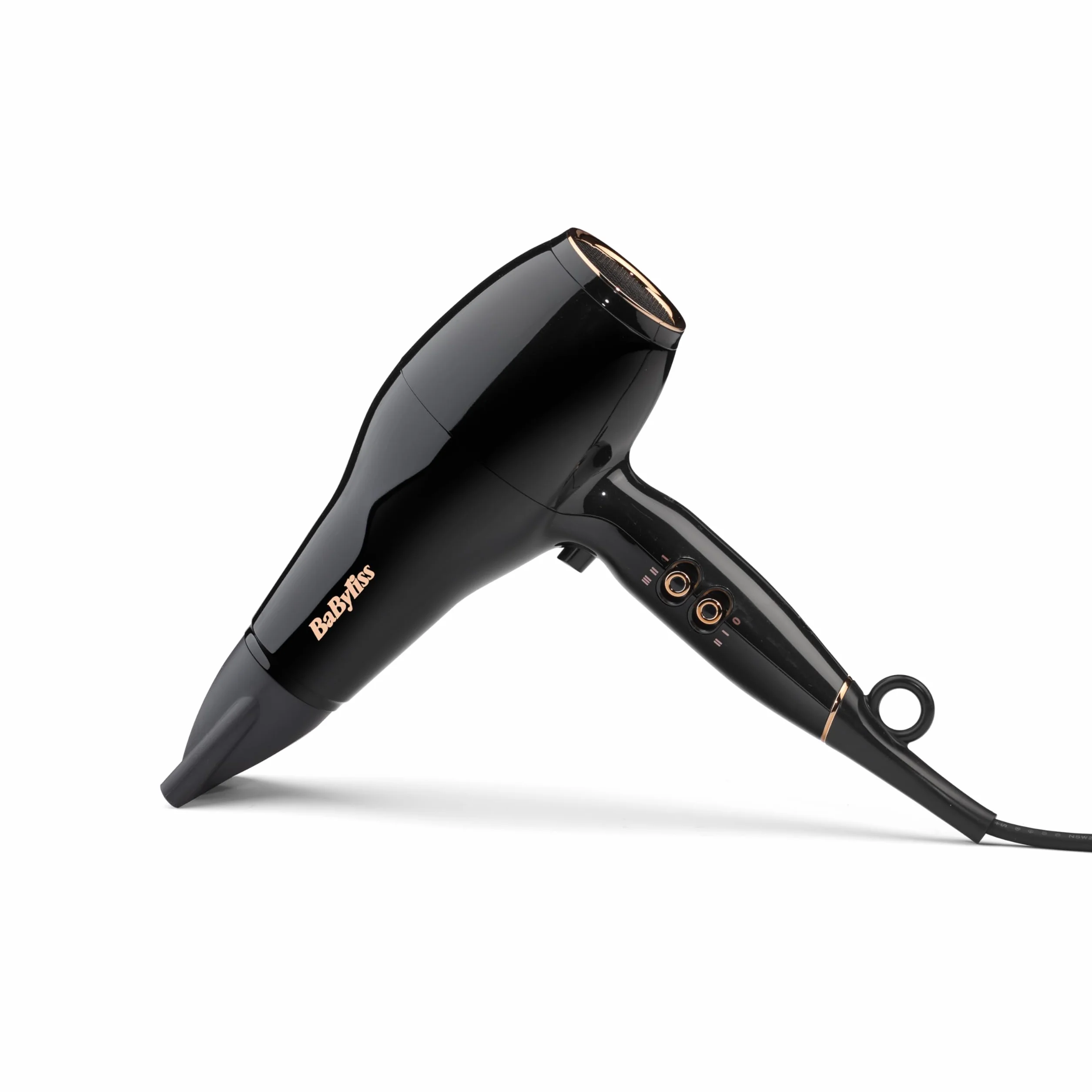 Suszarka do włosów BaByliss Pro Power - Suszarka do włosów o mocy 2300 W, Profesjonalny silnik AC, jonizacja zapobiegająca puszeniu się włosów, 3 ustawienia temperatury i 2 prędkości, Czarny, D5245E