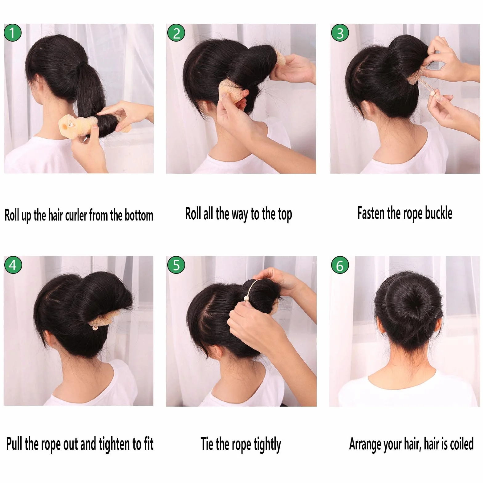 Donut Hair Bun Maker Magiczne pączki do koka stylizacji włosów 1 Duży + 1 mały brązowy