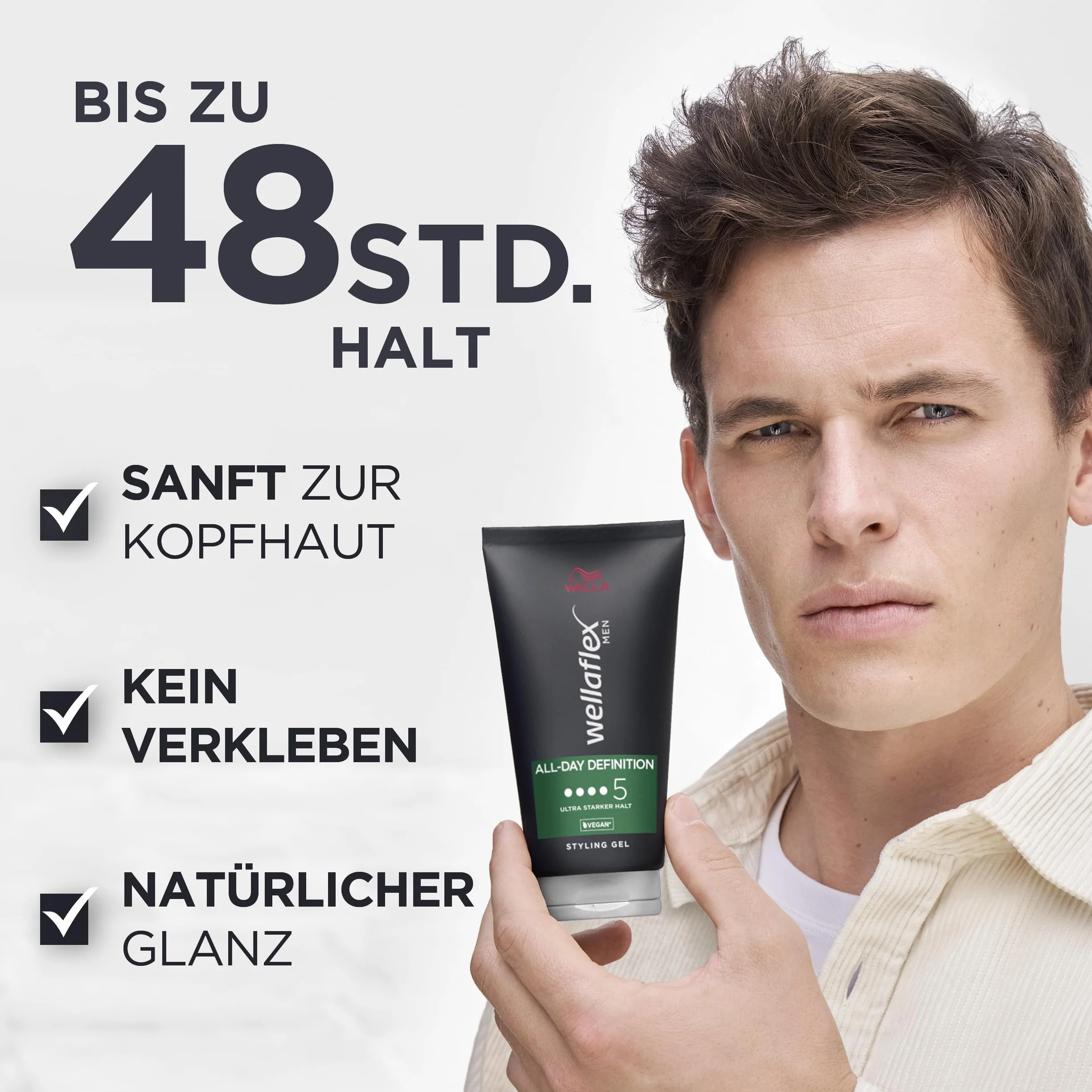 Wellaflex Men All-Day Definition Żel do Włosów 150 ml