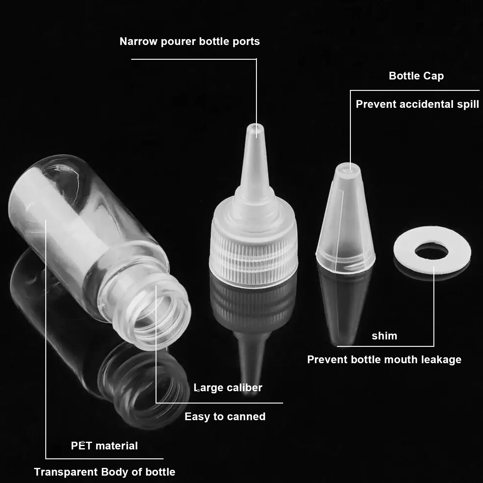 Plastikowe butelki 20 ml pusta butelka na sos z korkiem