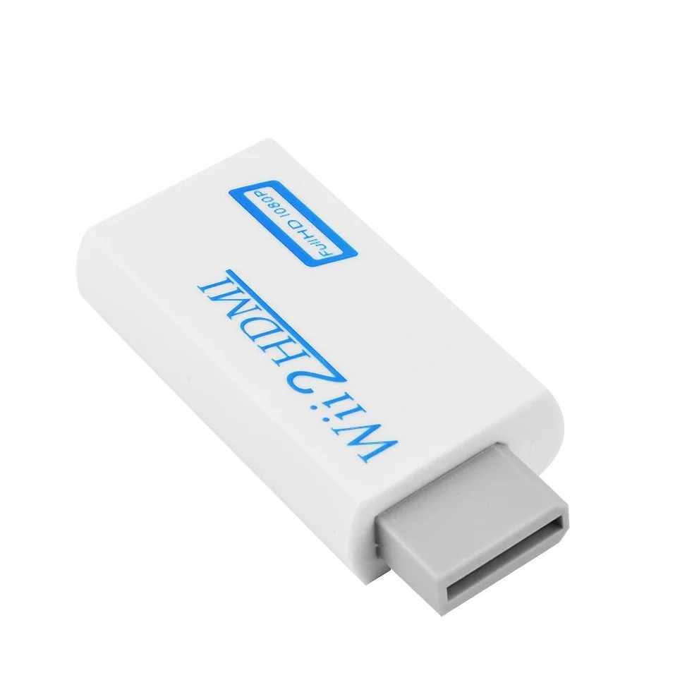 Konwerter Wii na HDMI, mini przenośny adapter Wii HDMI z wyjściem wideo 1080 P / 720 P HD i wyjściem audio 3,5 mm