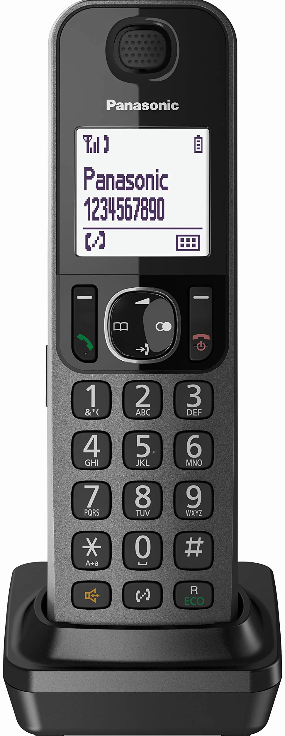 Panasonic Telefon KX-TGF320EXM - telefony (DECT, biurko, czarny, LCD, AAA, polifoniczny)