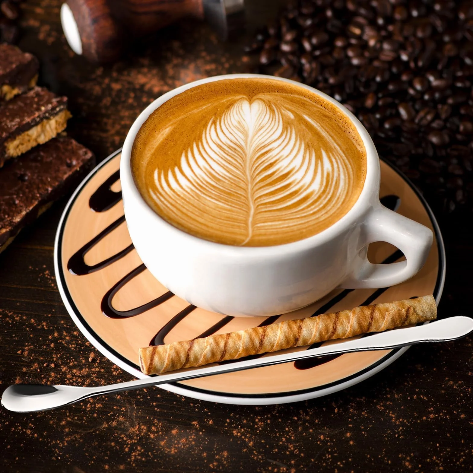 Zestaw łyżeczek do latte macchiato ze stali nierdzewnej, 8-częściowy, nadaje się do mycia w zmywarce