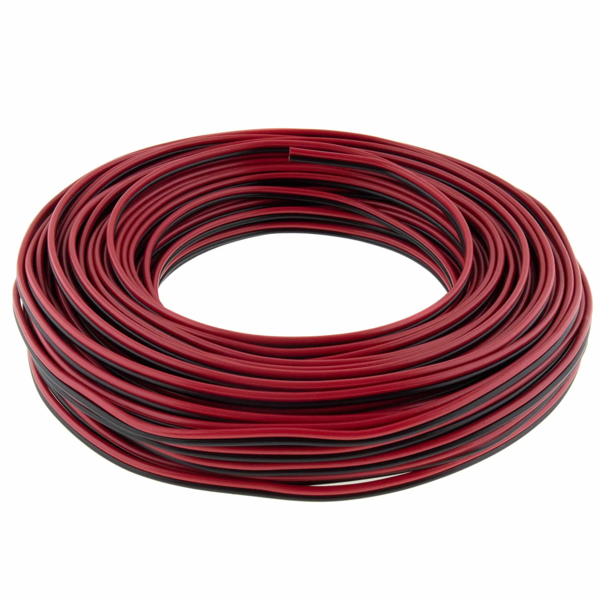 Kabel głośnikowy 2 x 0,50 mm2-25 m - czerwono-czarny - CCA - kabel audio - kabel bokserski