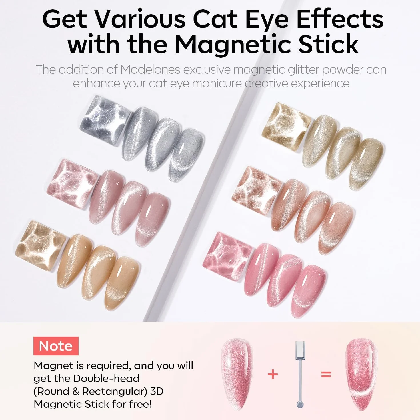 Modelones Cat Eye lakier do paznokci UV magnes 6 kolorów żel zdobienie paznokci Soak Off UV lakier