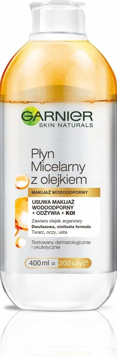 Garnier Skin Naturals Płyn Micelarny z olejkiem arganowym, dwufazowy 400 ml