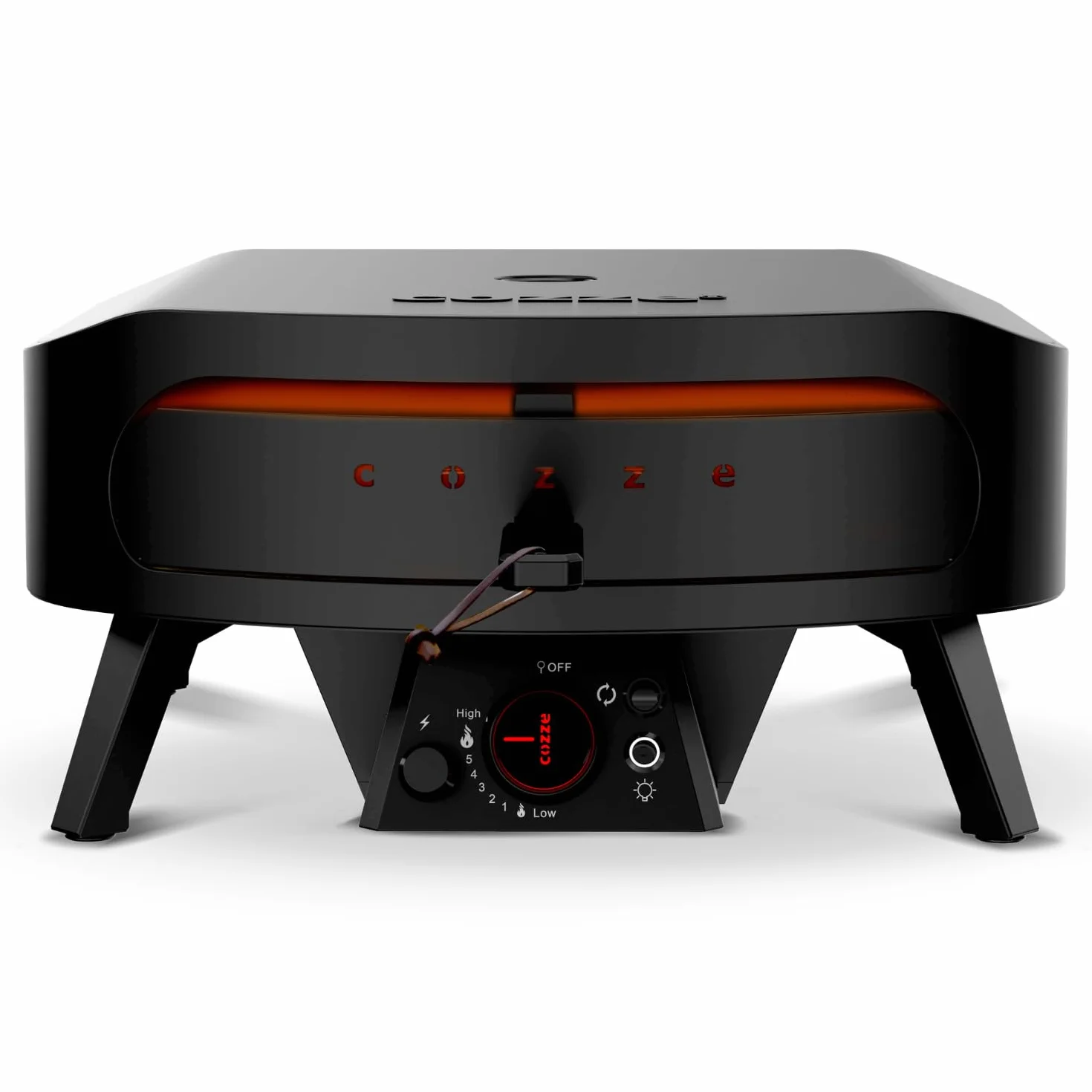 Cozze Piec do pizzy gazowy 17" Rotate Black Edition obrotowy kamień z kordierytu 43 cm 8 kW 30 mbar