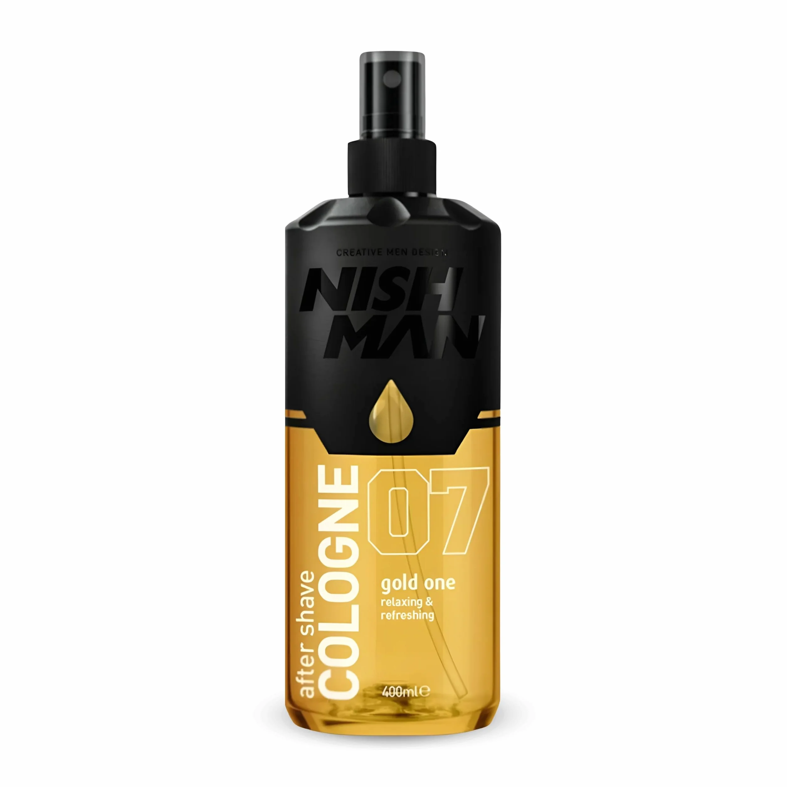 NISHMAN Woda Po Goleniu 07 - Gold One 400ml - Odświeżający Zapach dla Nowoczesnego Mężczyzny - Idealny po Goleniu - Długotrwała Ochrona i Nawilżenie