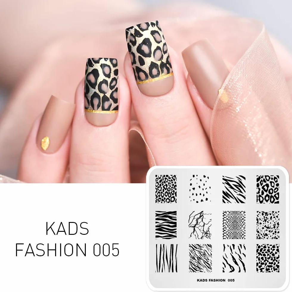 Tablica do stempli wzór zwierzęcy leopard tygrys krowa zebra szablon multi-wzór drukowany obraz Nail Art Stamper Nails Tool