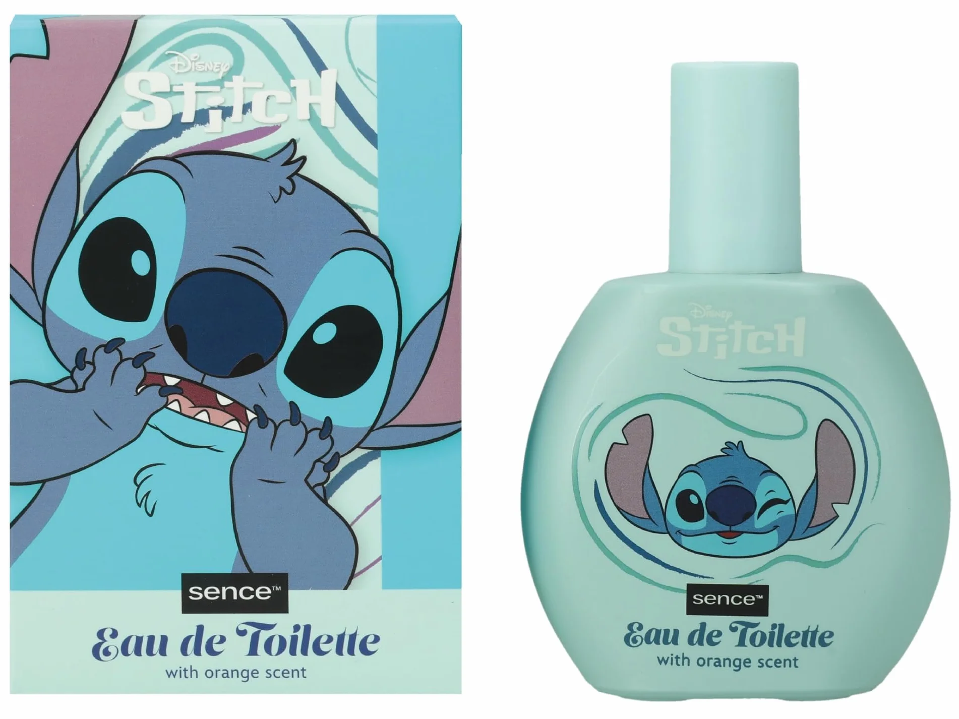 Disney Stitch & Angel Orange EDT, perfumy dla kobiet, dzieci, nastolatków i dziewcząt, Sence Vegan Beauty Eau de Toilette, perfumy dla dzieci (1 x 100 ml)