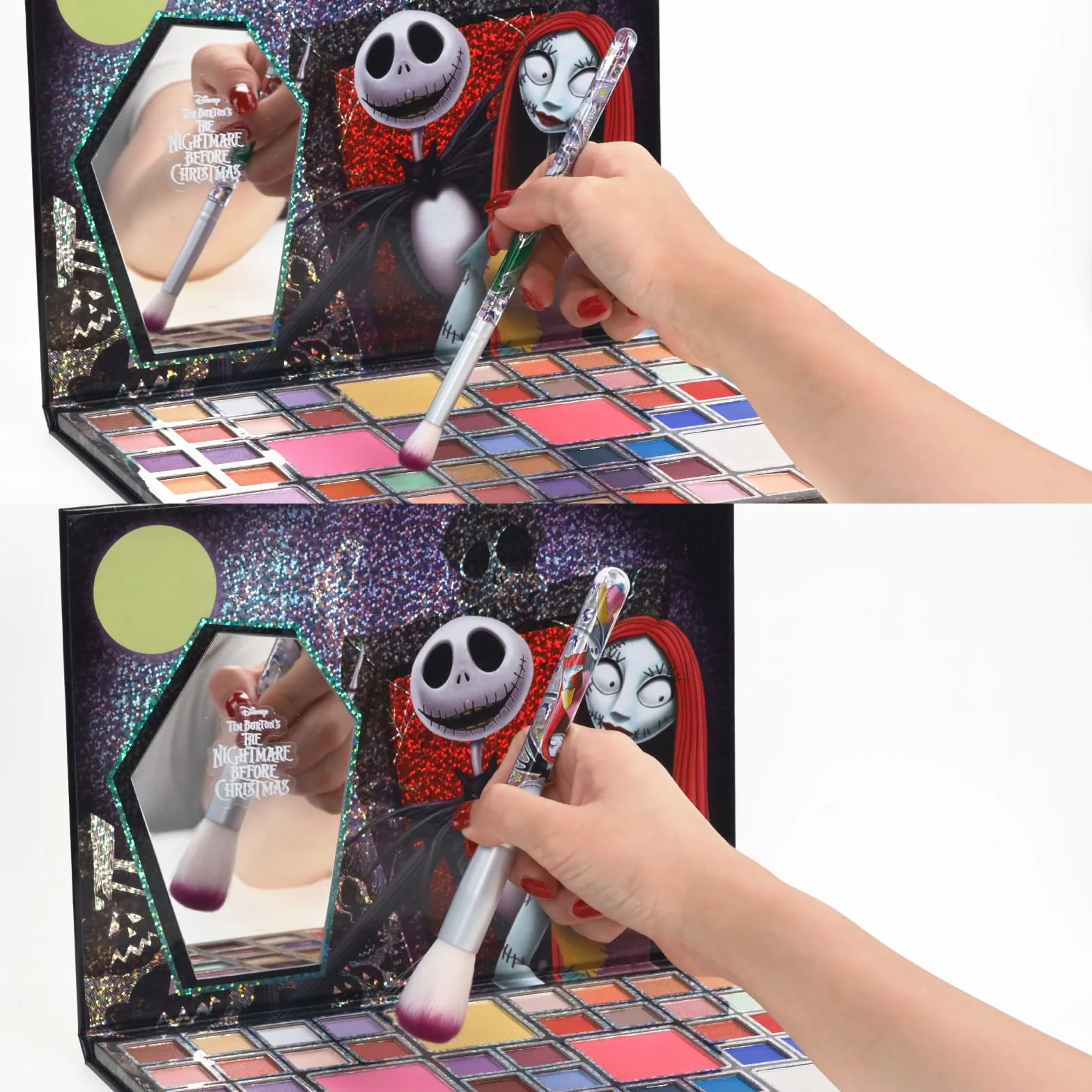 Nightmare Before Christmas Zestaw 8 Pędzli do Makijażu Cienie i Róż
