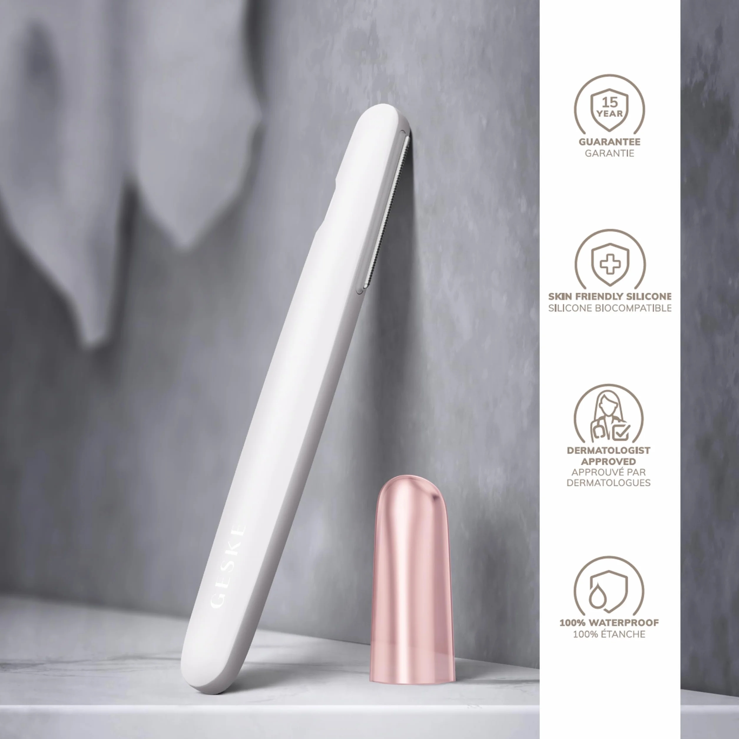 GESKE Precision Trimmer | 4 in 1 | Bezbolesne, higieniczne narzędzie do przycinania włosów | Twarz i ciało | Mężczyźni i kobiety | Hipoalergiczne, łatwe do wymiany ostrza | Wszystkie rodzaje skóry