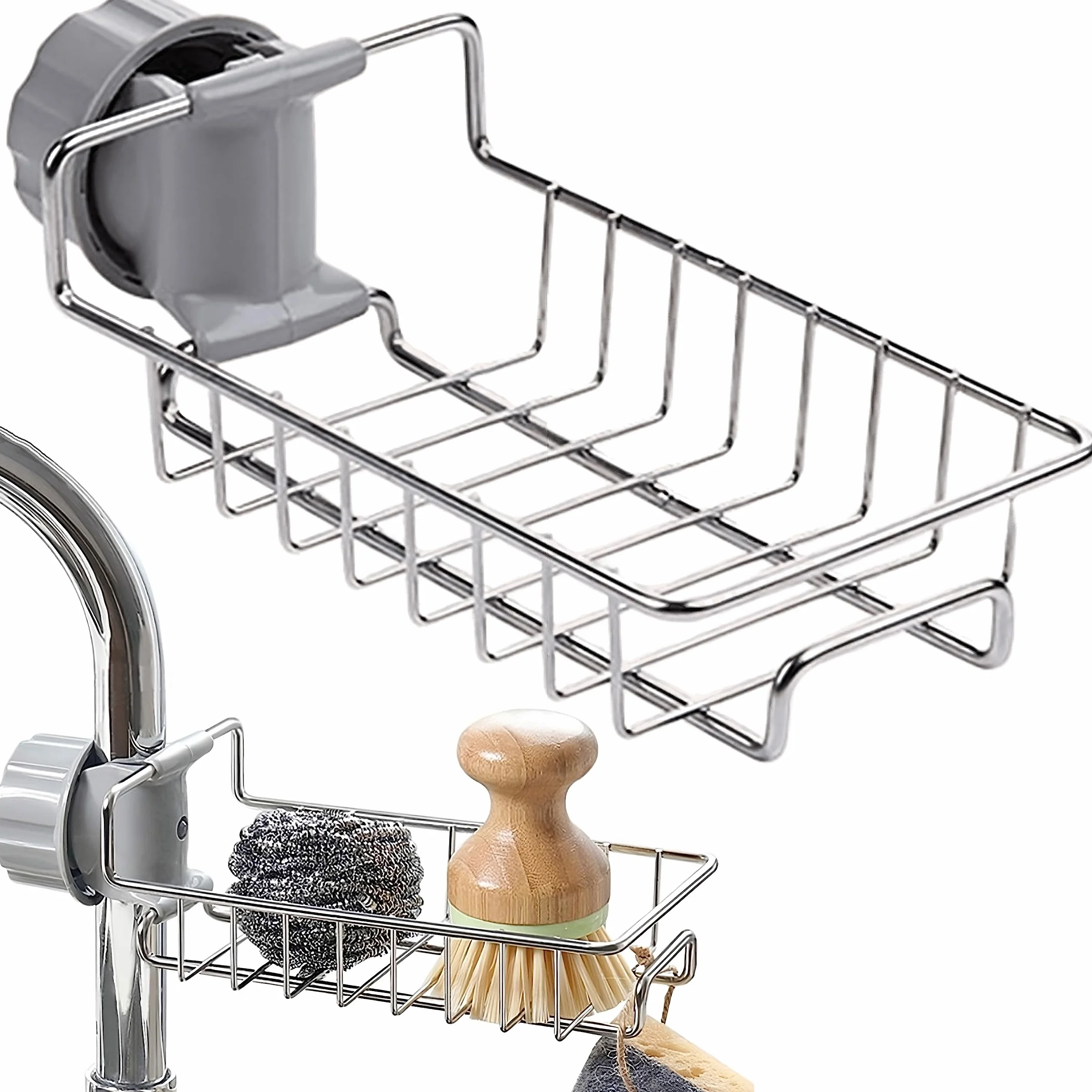 Retoo Organizer do Zlewozmywaka Kuchennego Srebrny