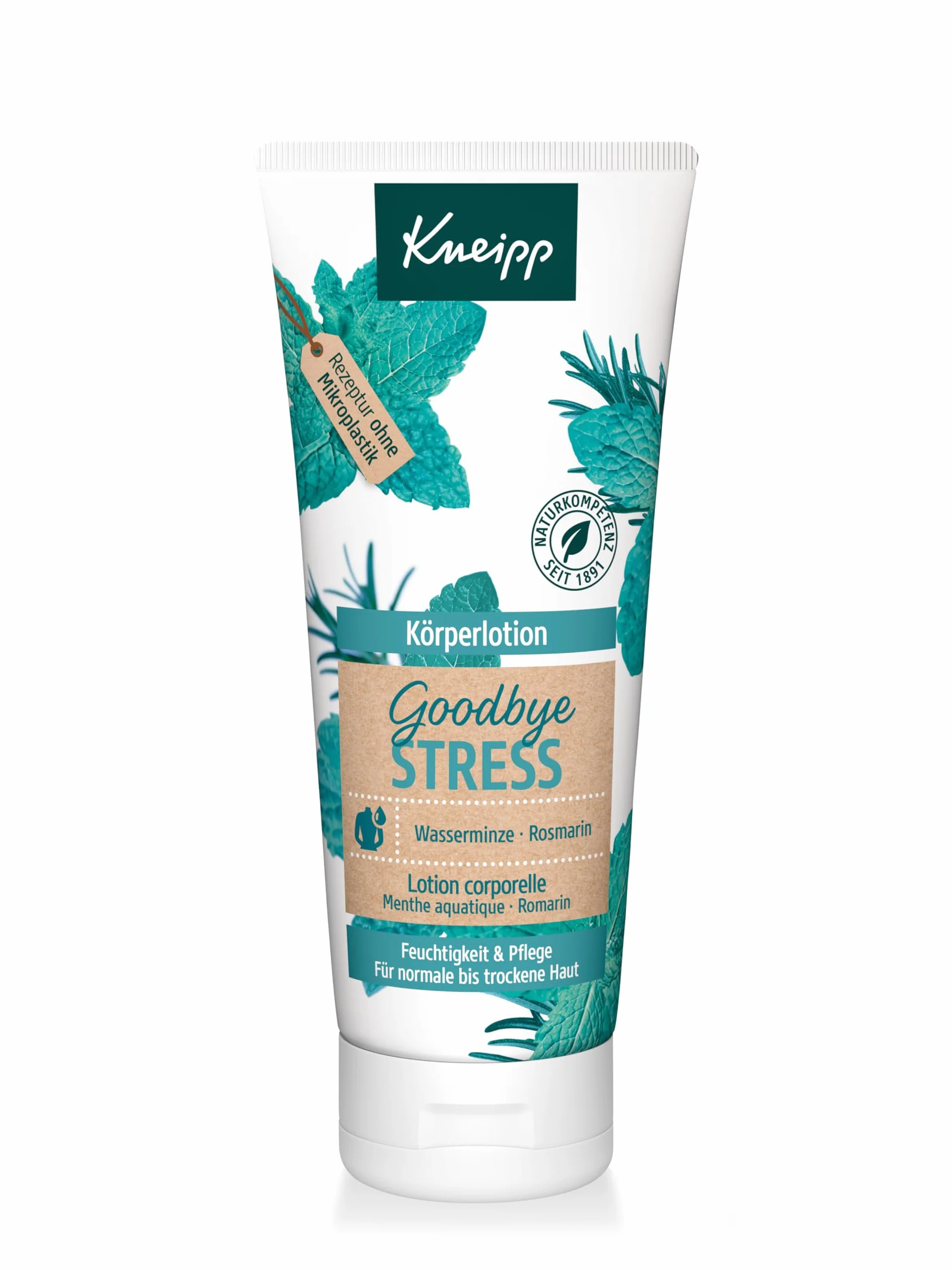 Kneipp Zestaw upominkowy Goodbye Stress – zawiera 1 x aktywny żel pod prysznic i 1 x balsam do ciała – Goodbye Stress: odświeżający zapach z naturalnym olejkiem eterycznym rozmarynu i ekstraktem z