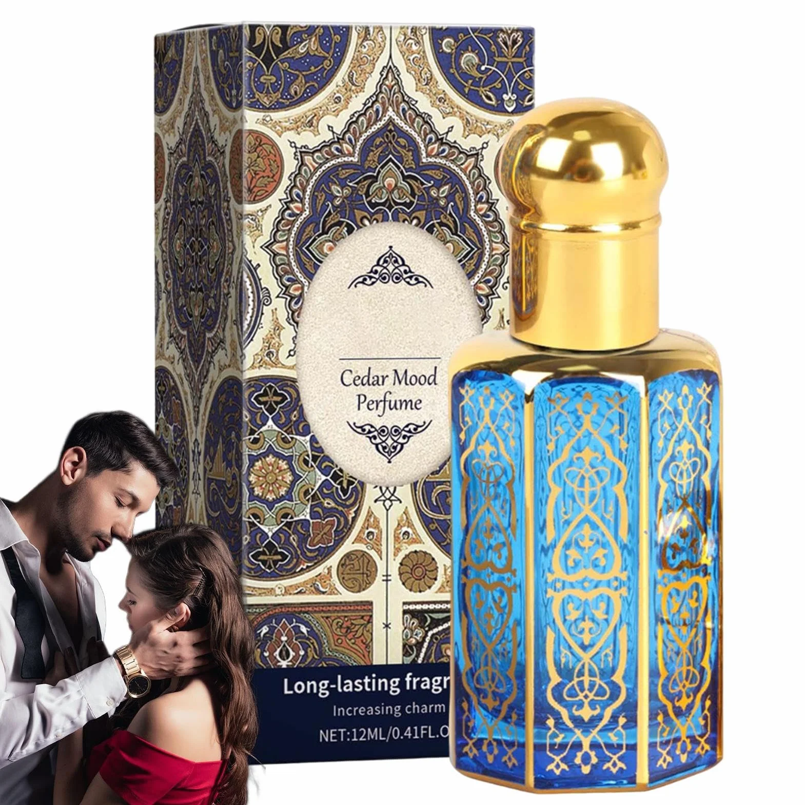 Arabskie perfumy damskie 12 ml, osobisty olejek zapachowy, długotrwały naturalny olejek zapachowy, koncentrat orientalnych esencji, egzotyczny i niepowtarzalny zapach, do codziennego użytku, randek i