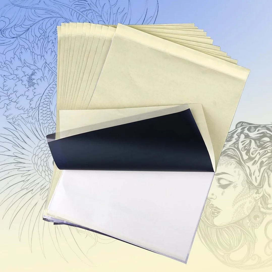Dragonhawk Tattoo Practice Skin Kit - 5 Sheets 3mm Thick Fake Skin with 20 Transfer Papers for Beginners & Professionals