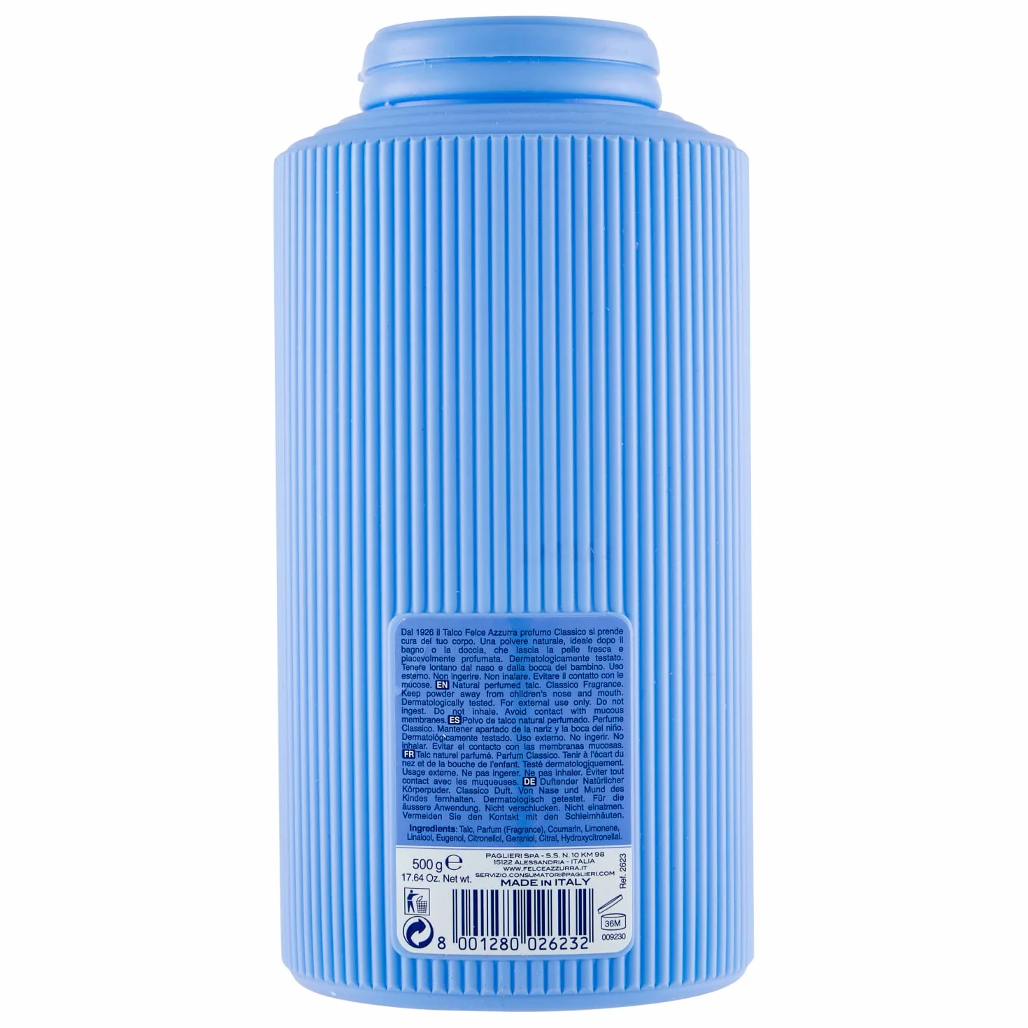 Felce Azzurra - Talk, całkowicie naturalny delikatny proszek, klasyczny zapach - słoik, 500 gr
