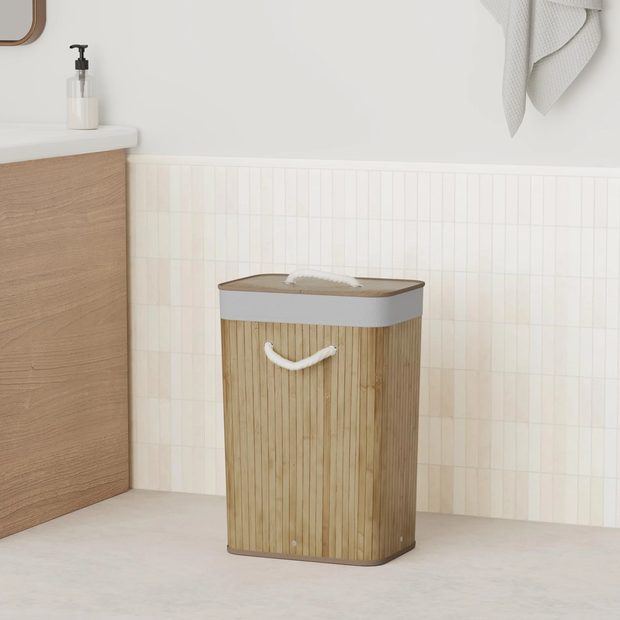 Euroshowers 603-37 Kosz na Pranie, Brązowy, 60 x 40 x 22 cm